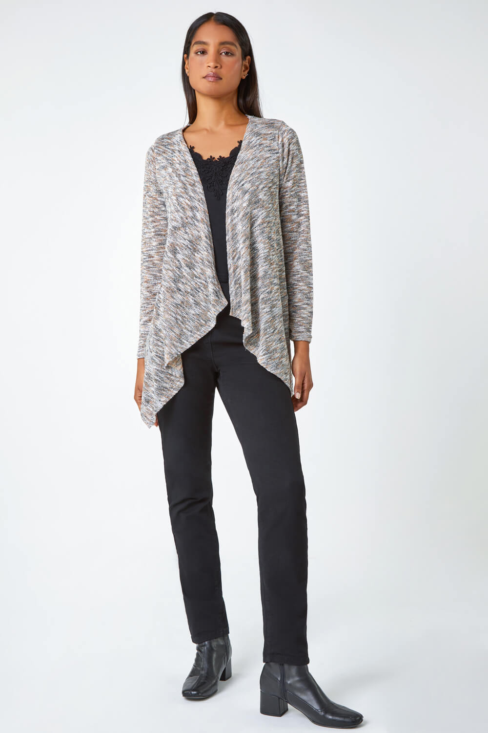 Natural  Soft Knit Cardigan & Top, Image 2 of 5