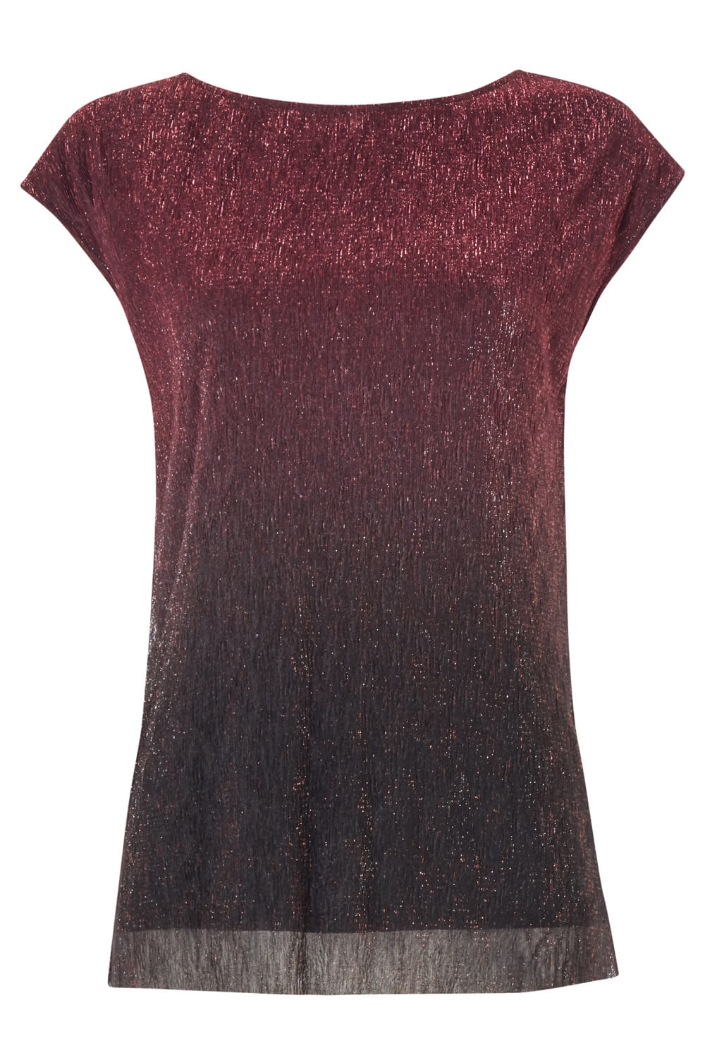 Purple Ombre Shimmer Plisse Top, Image 6 of 6