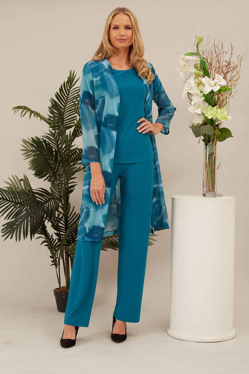 Julianna 3 Piece Occasion Set in Teal - Roman Originals UK