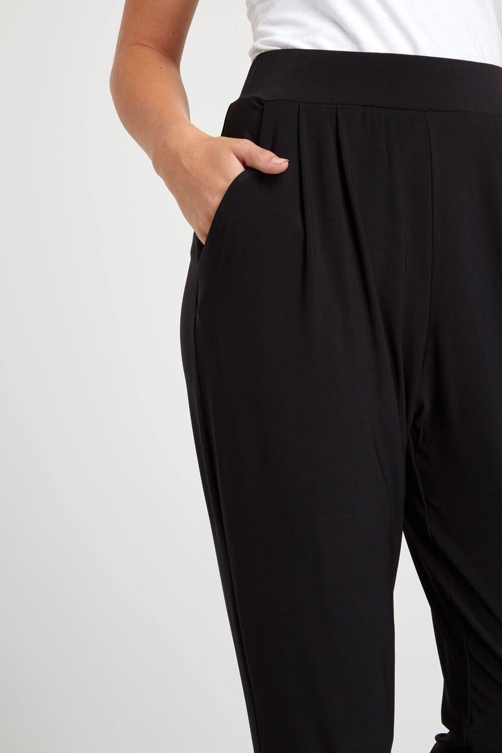 Black Jersey Harem Trousers , Image 3 of 4