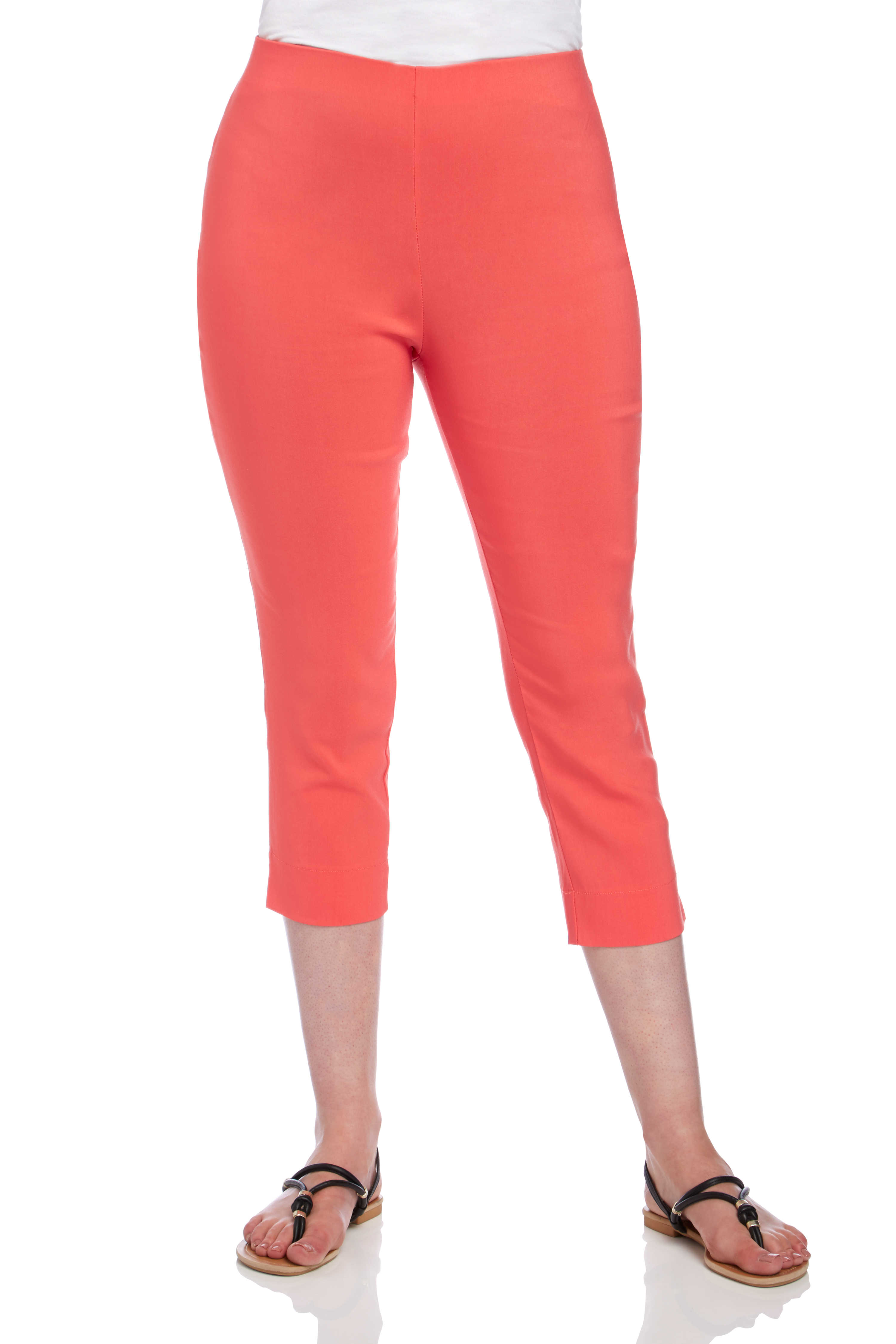 Bengaline Cropped Trousers in Coral - Roman Originals UK