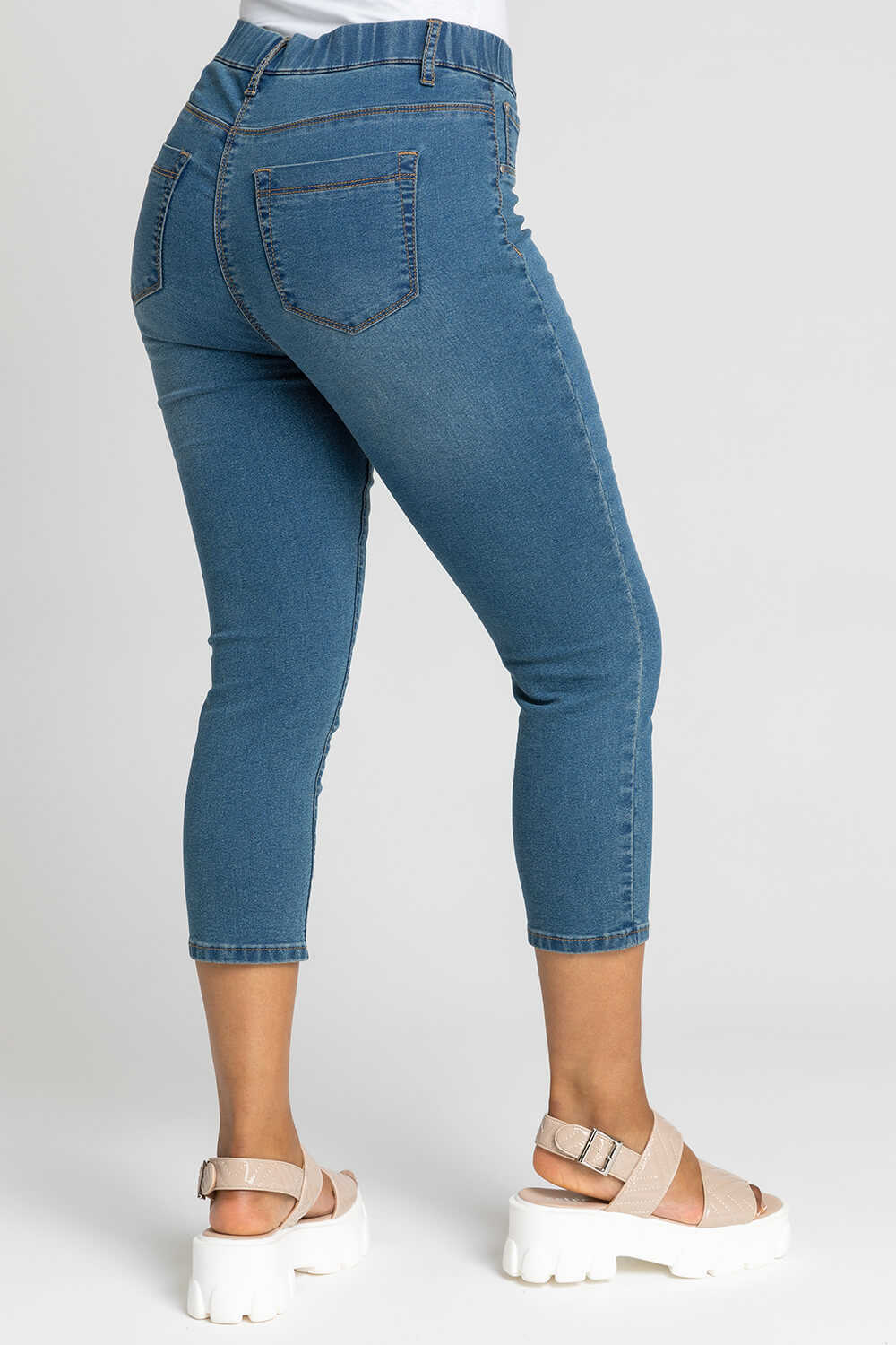Aldi cropped jeggings - $8.99. Not too long even for petites! I'm