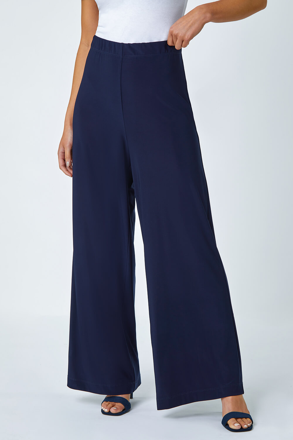  Petite Wide Leg Stretch Trouser, Image 4 of 5