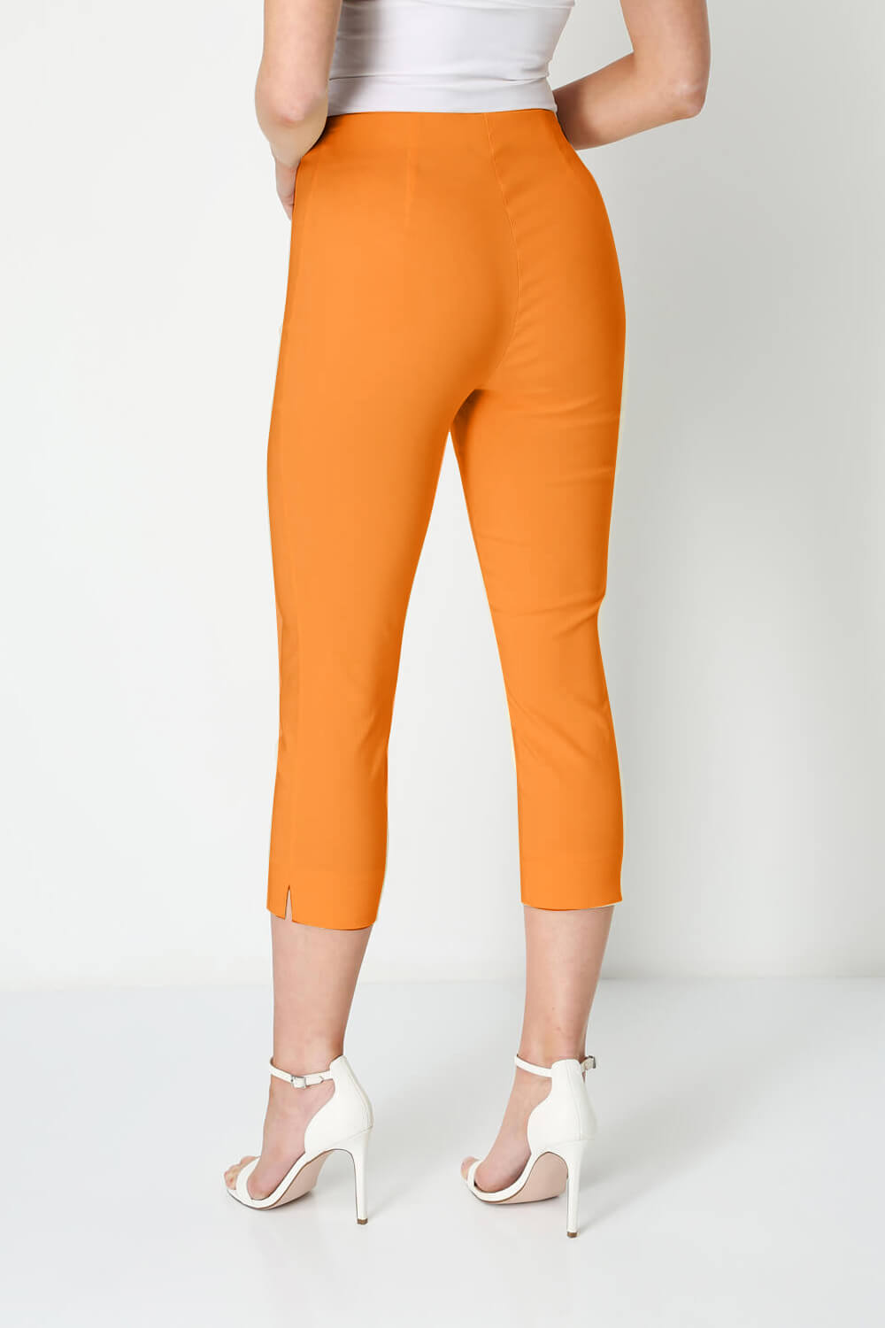 ORANGE Cropped Stretch Trouser, Image 2 of 7