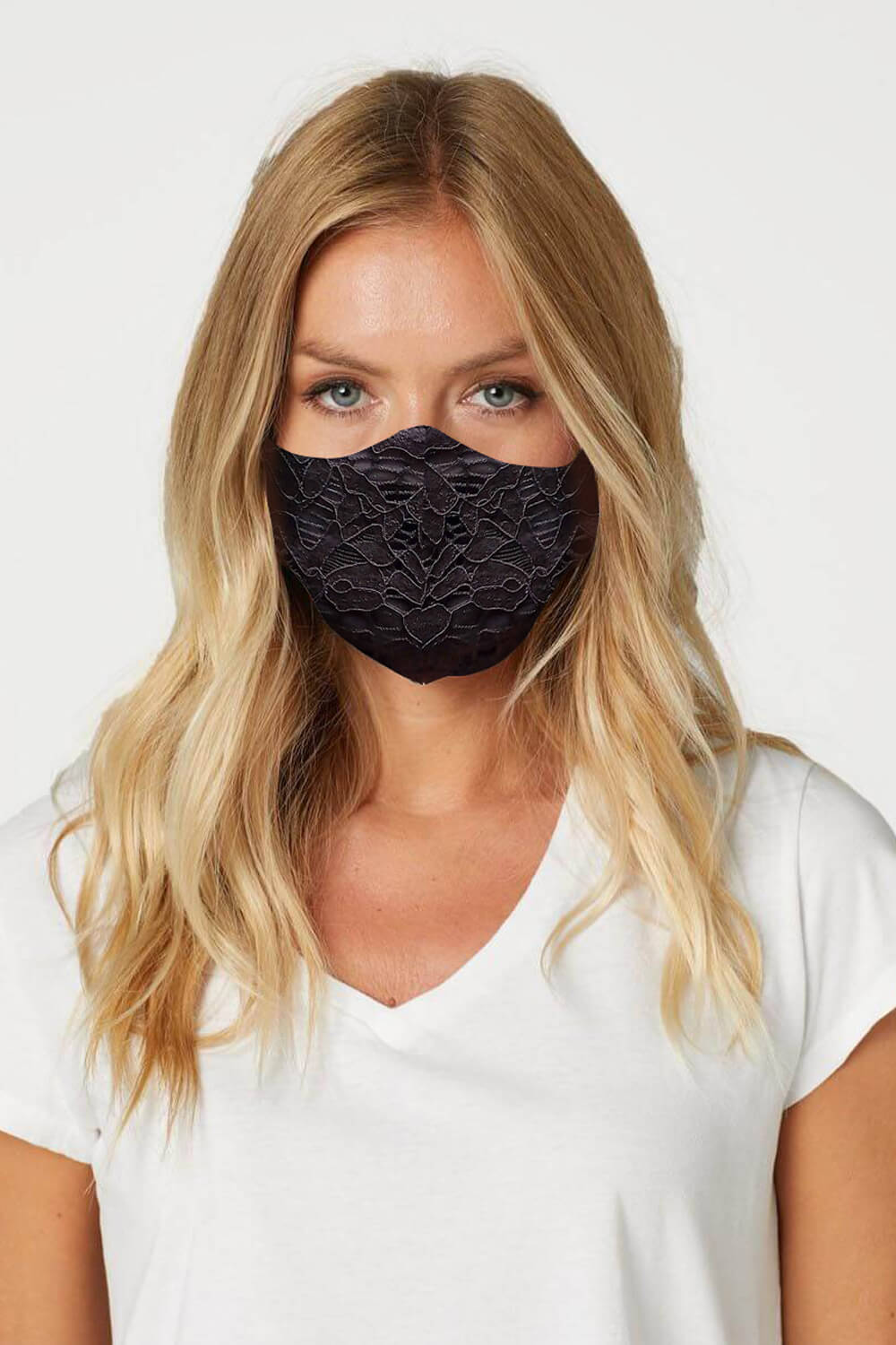 Floral Lace Fashion Face Mask in Black Roman Originals UK