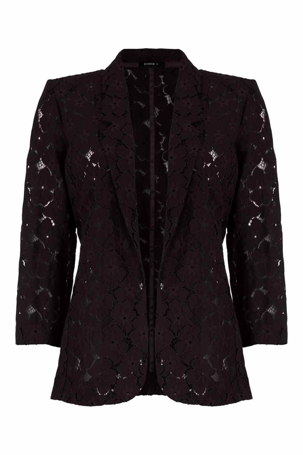 Black Floral Lace Jacket, Image 5 of 5