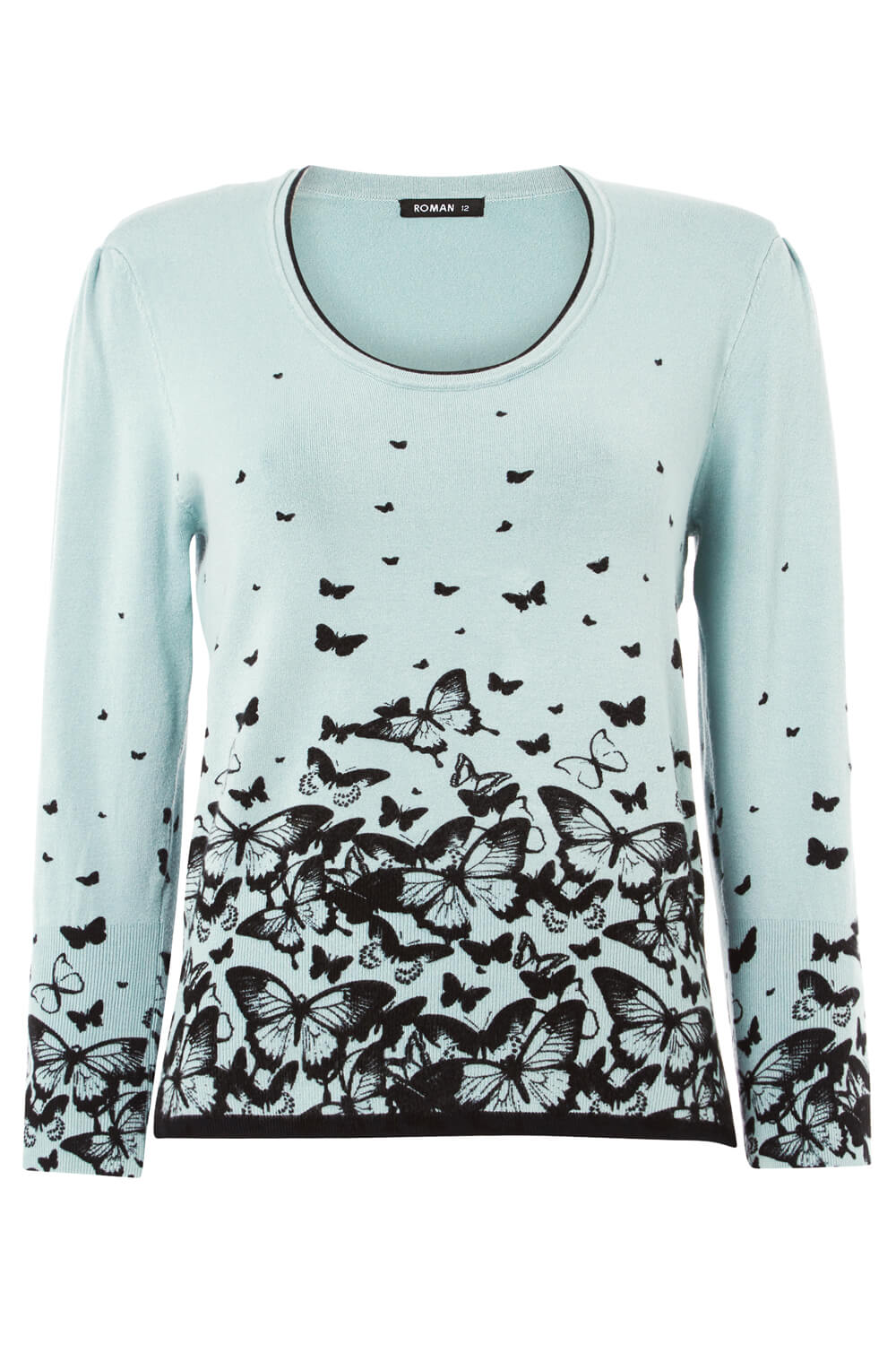 Mint Butterfly Print Jumper, Image 5 of 5