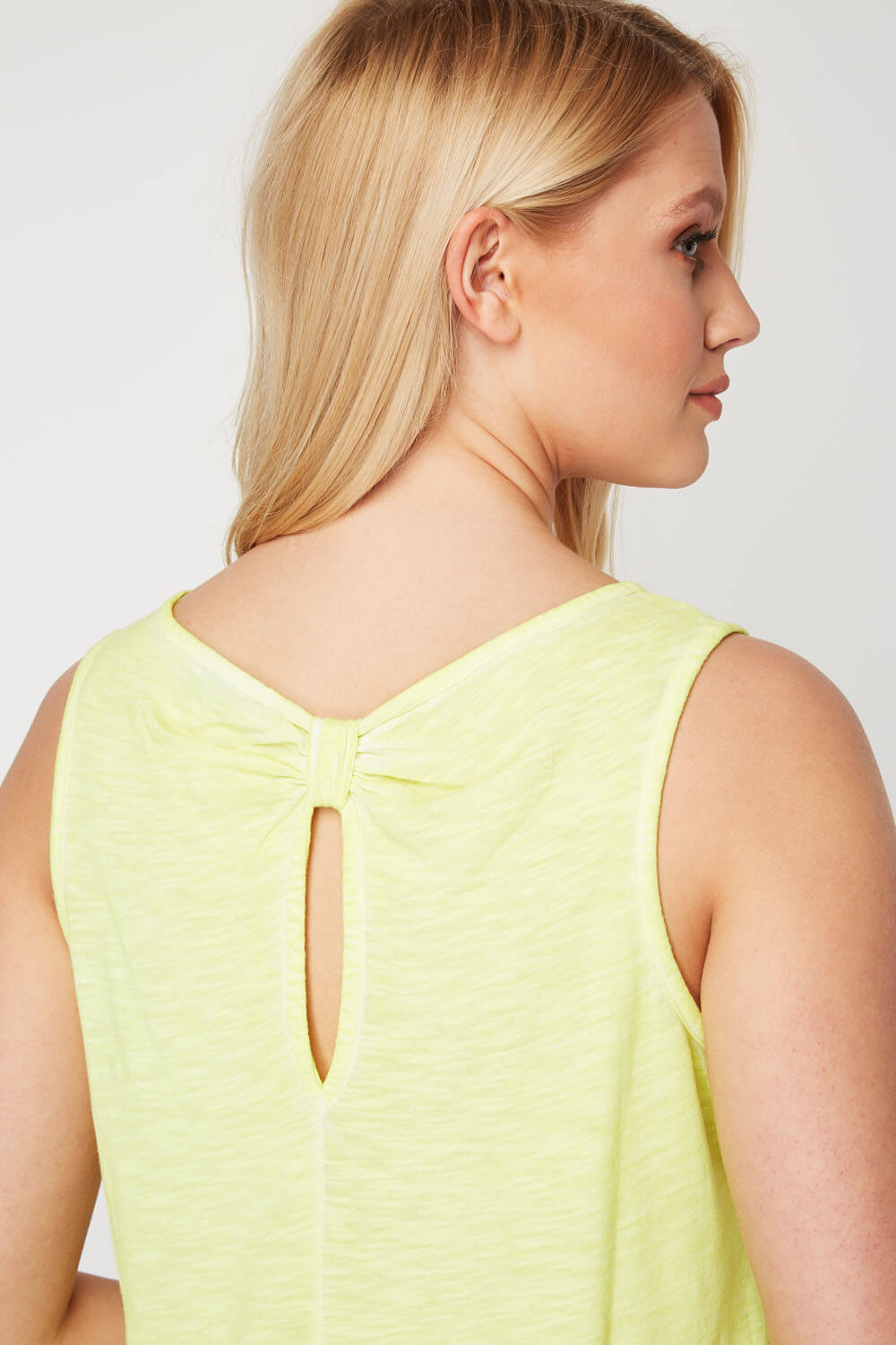 Lime Bow Back Vest Top, Image 4 of 5