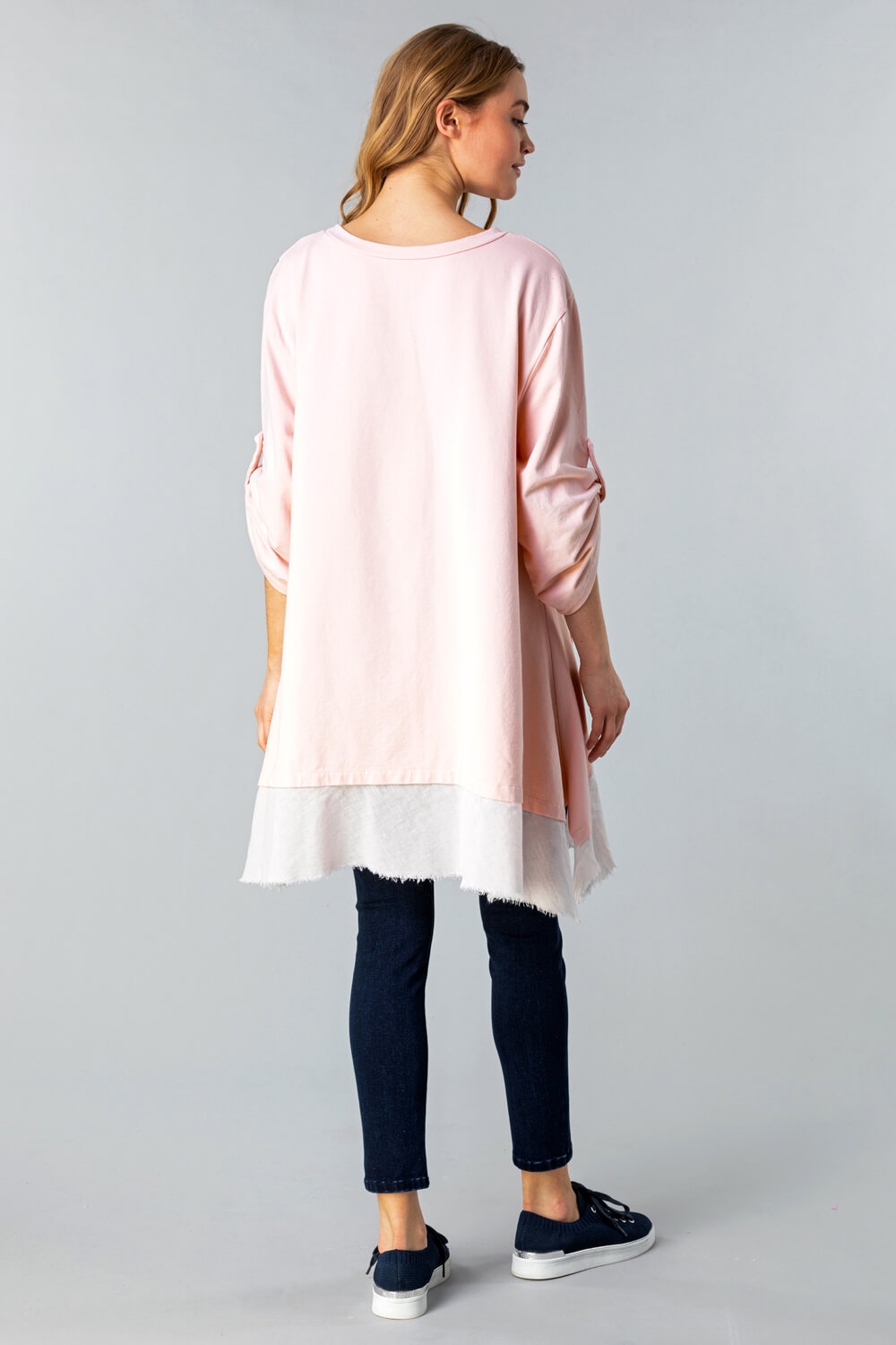 PINK Floral Slouchy Pocket Tunic Top, Image 2 of 4