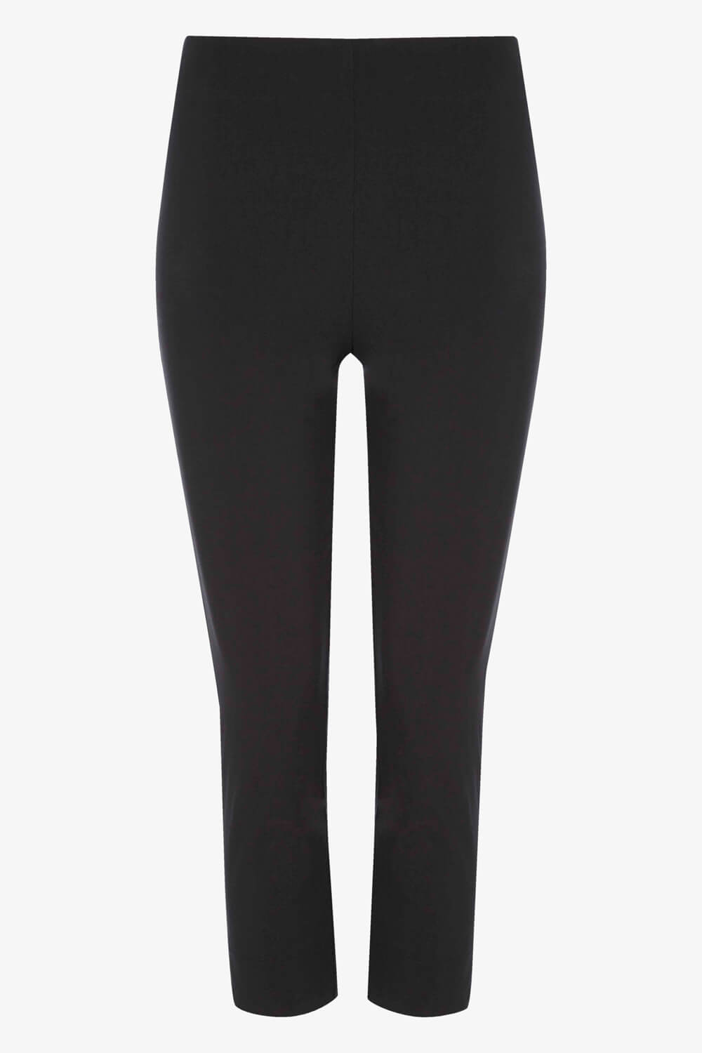 Black Petite Cropped Stretch Trouser, Image 5 of 5