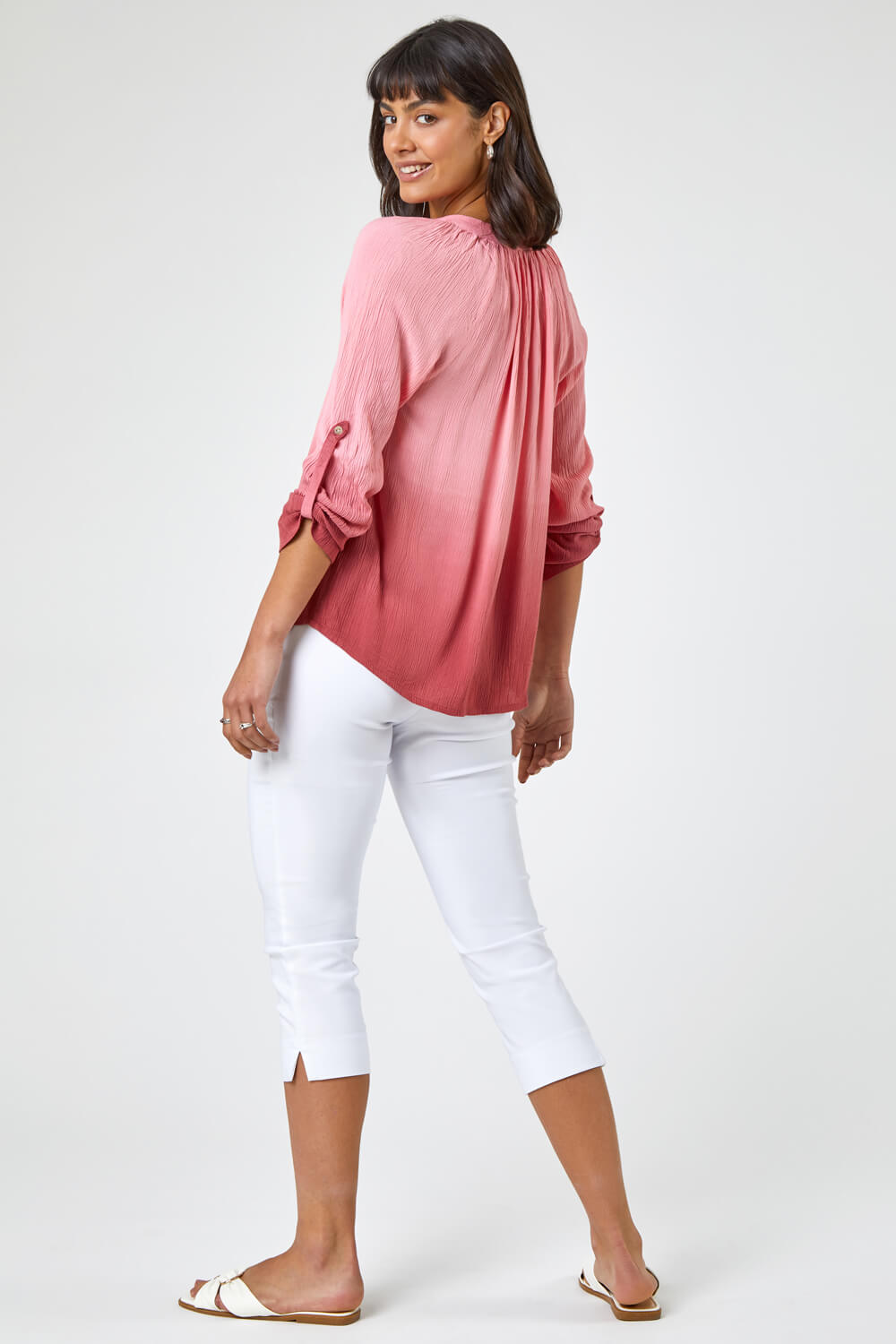 PINK Sequin Embellished Ombre Blouse, Image 2 of 5