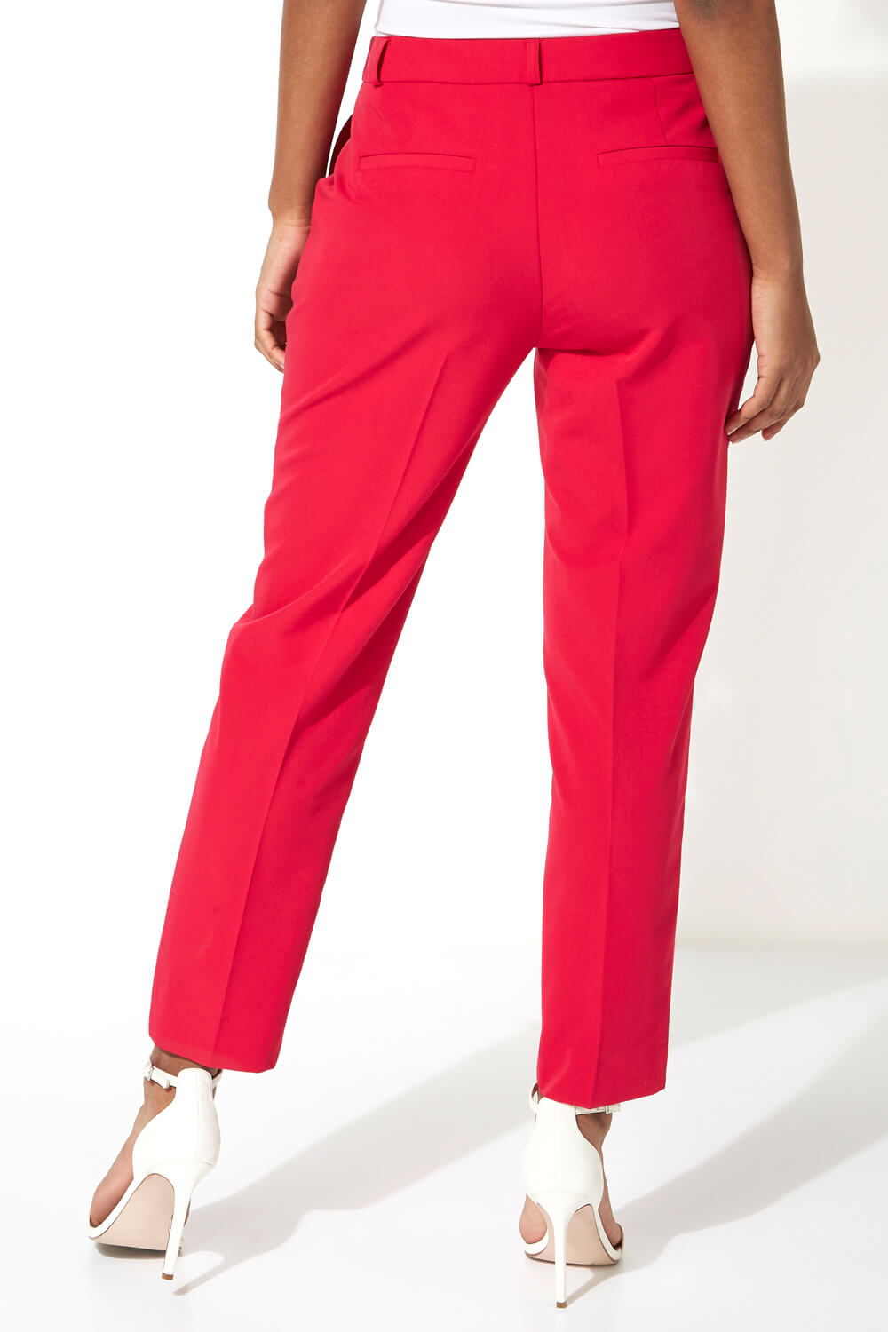 Fuchsia Straight Leg Tapered Trousers, Image 2 of 3