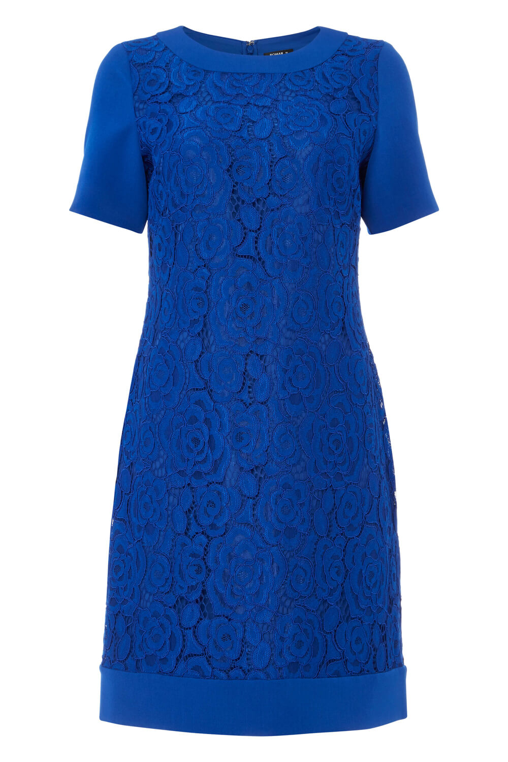 Royal Blue Lace Shift Dress, Image 5 of 5