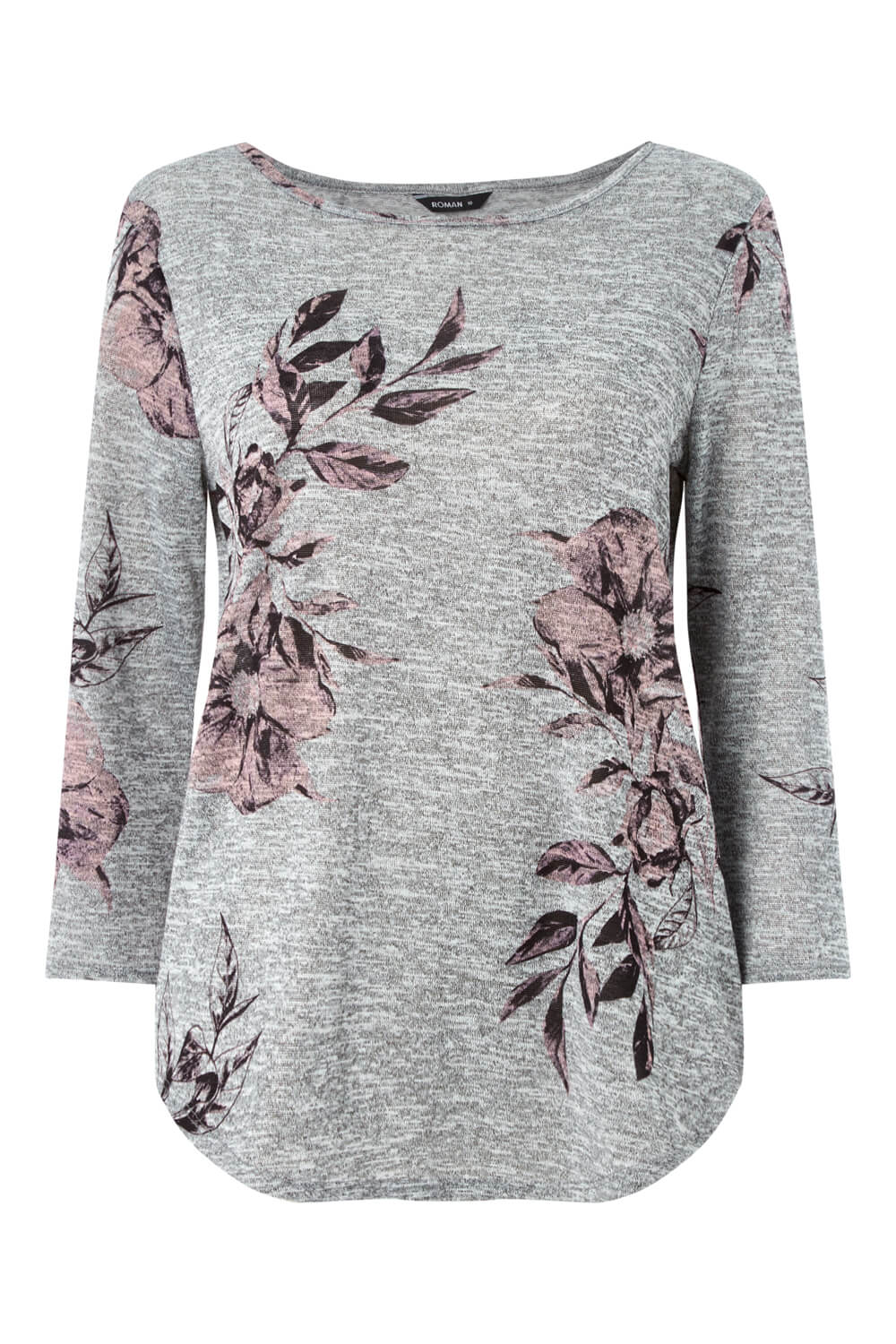 Floral Jersey Top in Pink - Roman Originals UK