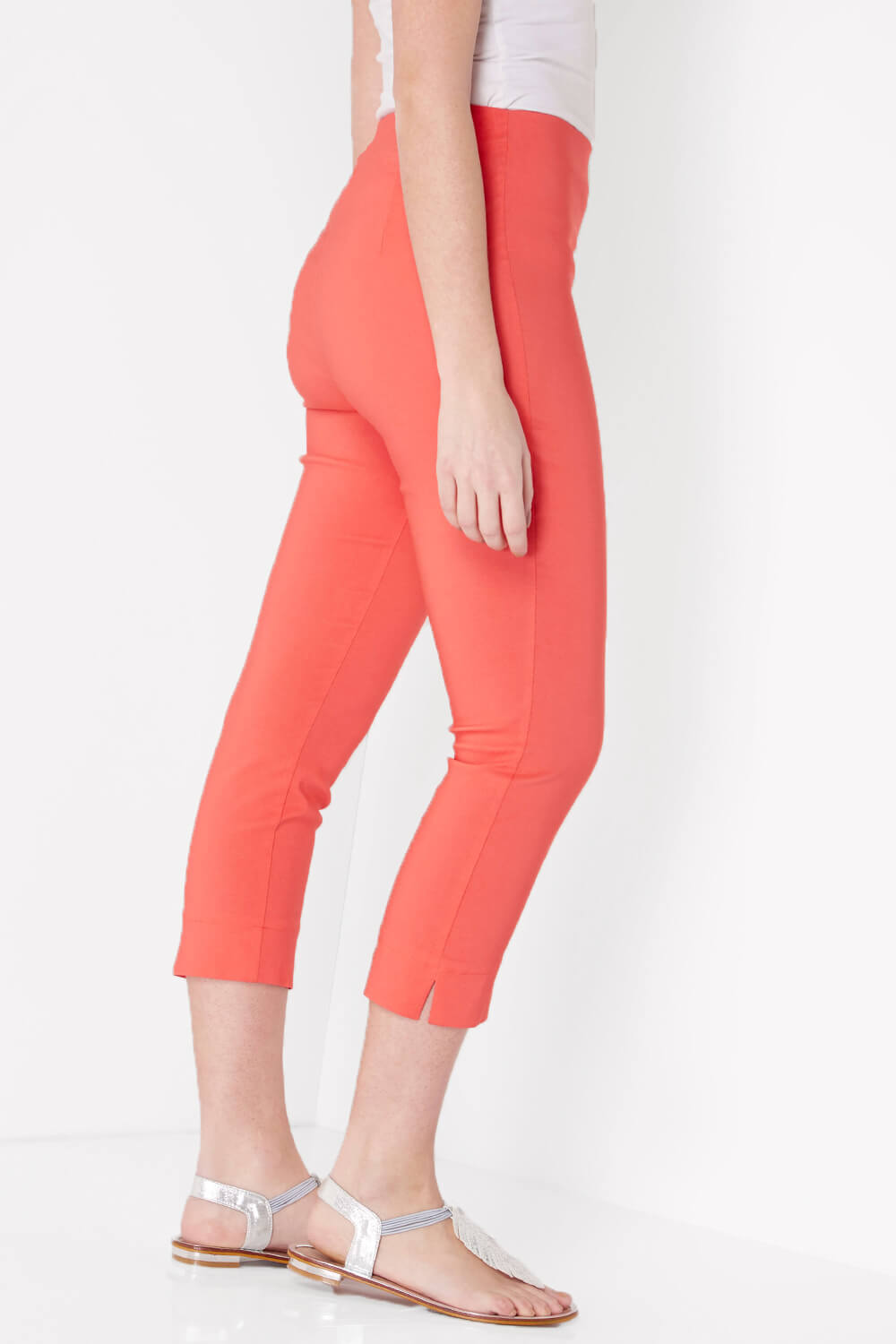 CORAL Cropped Stretch Trouser, Image 3 of 5