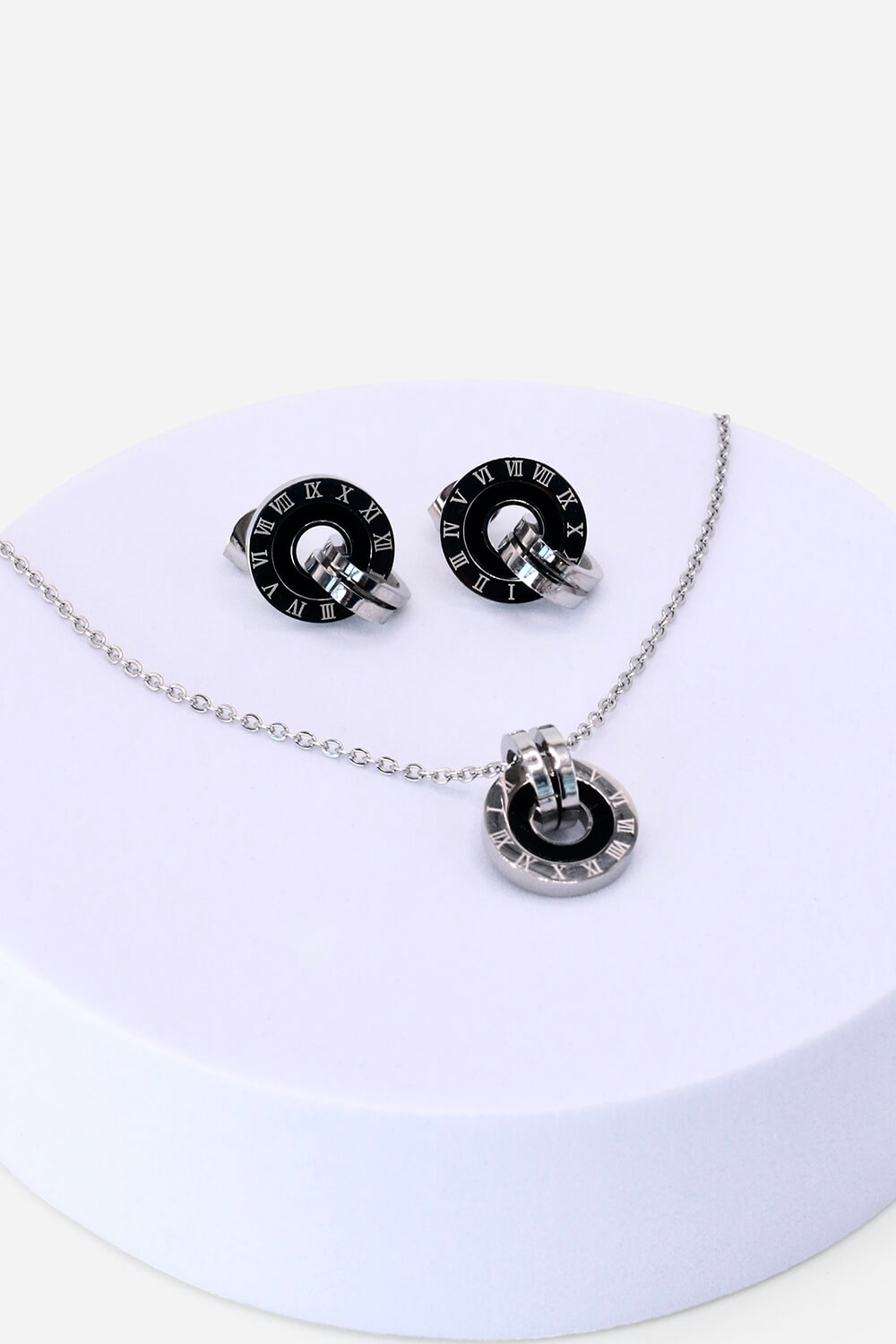 Chunky Hoop Necklace & Earring Set