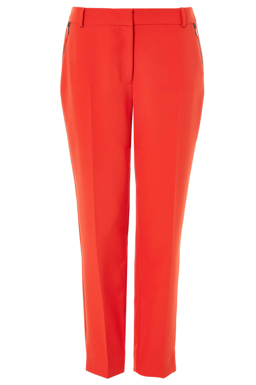 Dark Orange Straight Leg Zip Pocket Trousers, Image 5 of 5