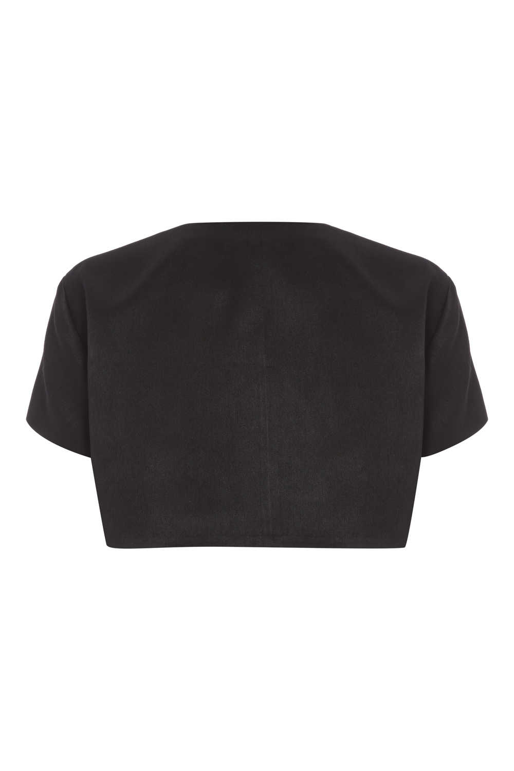 Black Short Sleeve Bolero, Image 4 of 5
