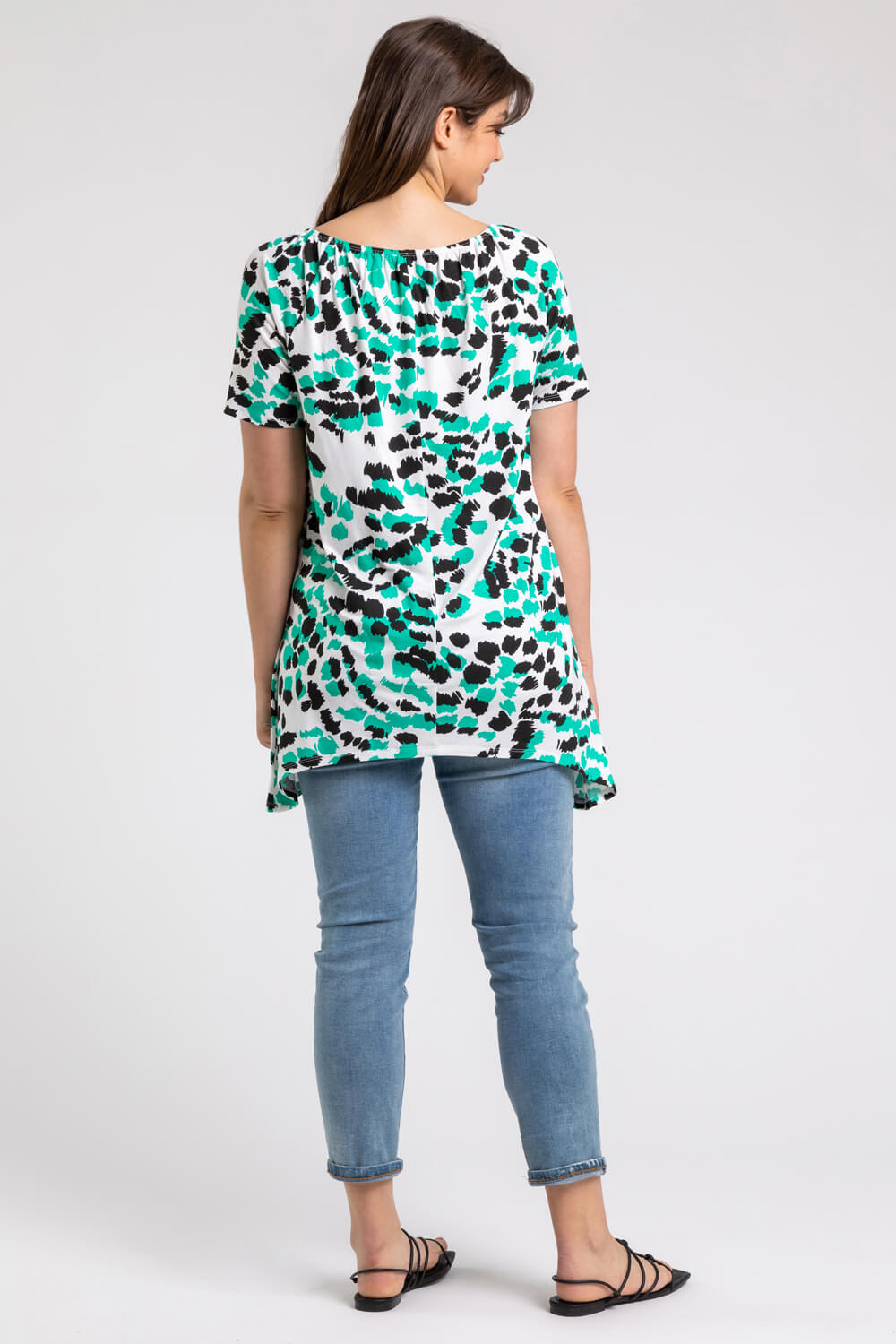 Jade Curve Abstract Animal Longline Swing Top, Image 2 of 4