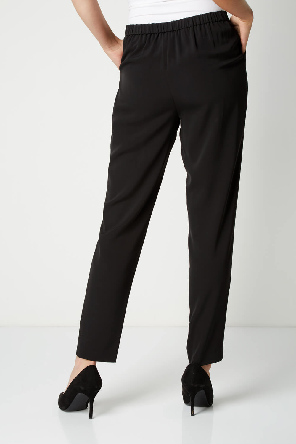Black Tapered Harem Trousers, Image 2 of 4