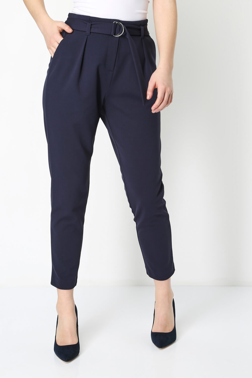Ring Detail Tailored Trousers