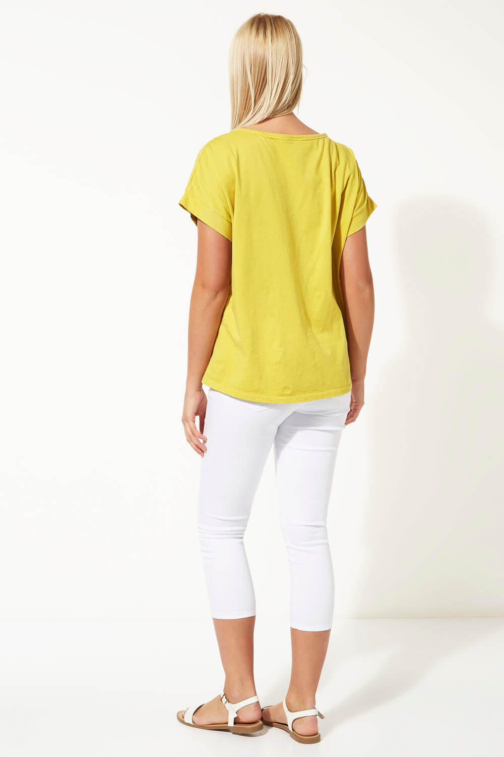 Yellow Broderie and Sequin Top, Image 3 of 6
