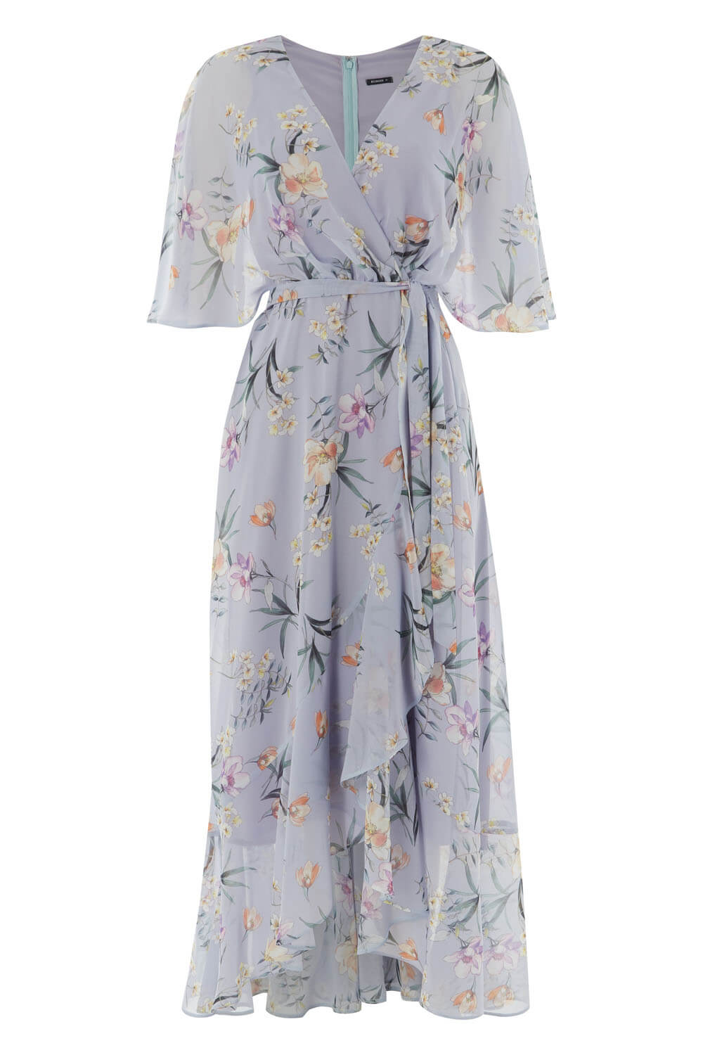 Chiffon Wrap Maxi Dress in Lilac ...