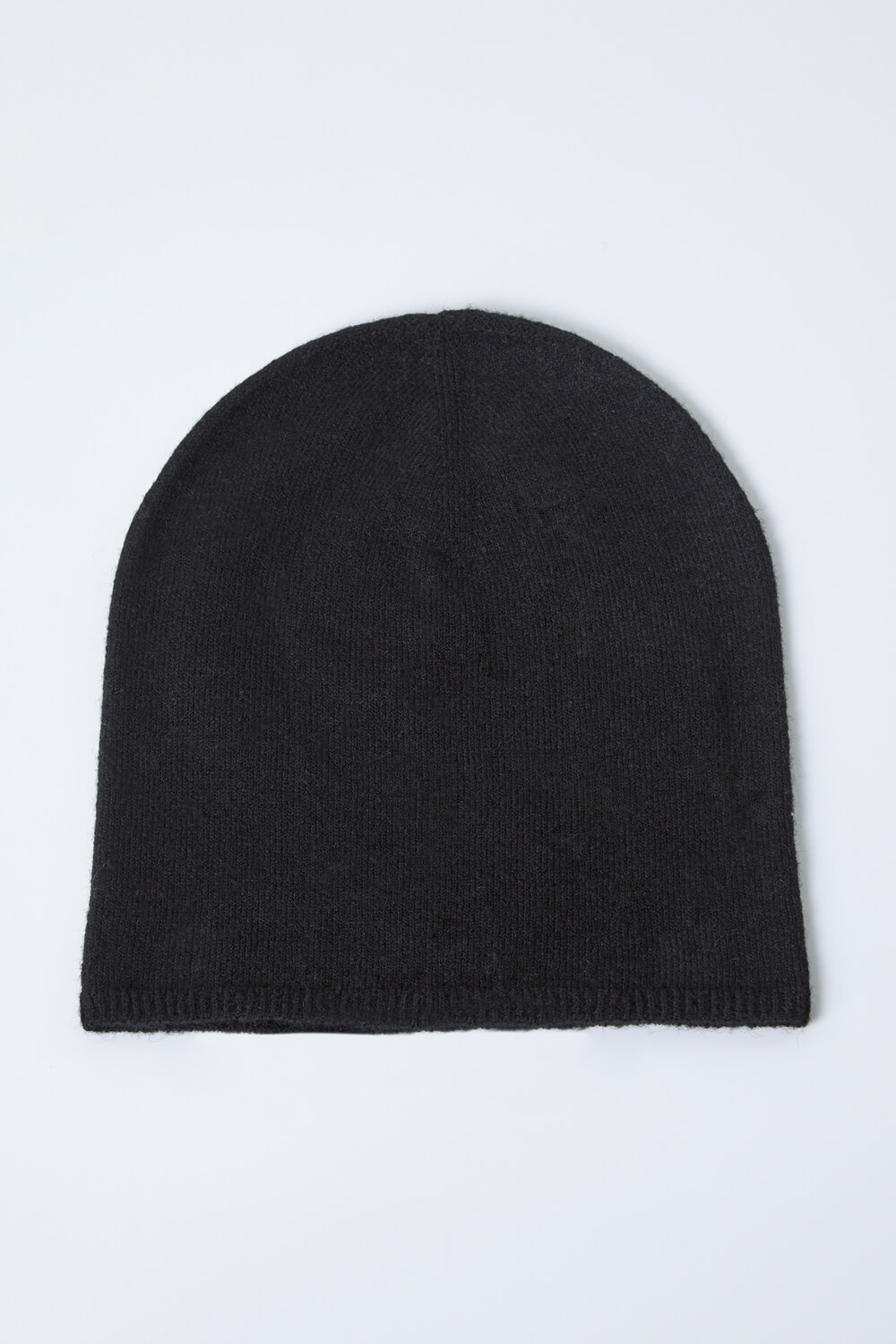 Black Soft Stretch Knit Beanie Hat, Image 4 of 4
