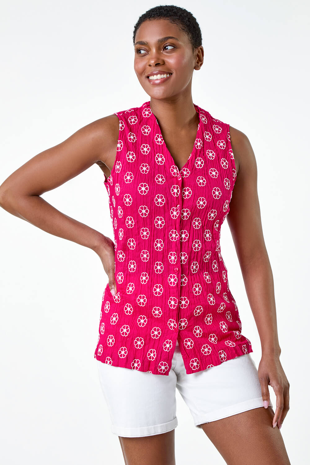 Drop Shoulder Crinkle Blouse main image 1
