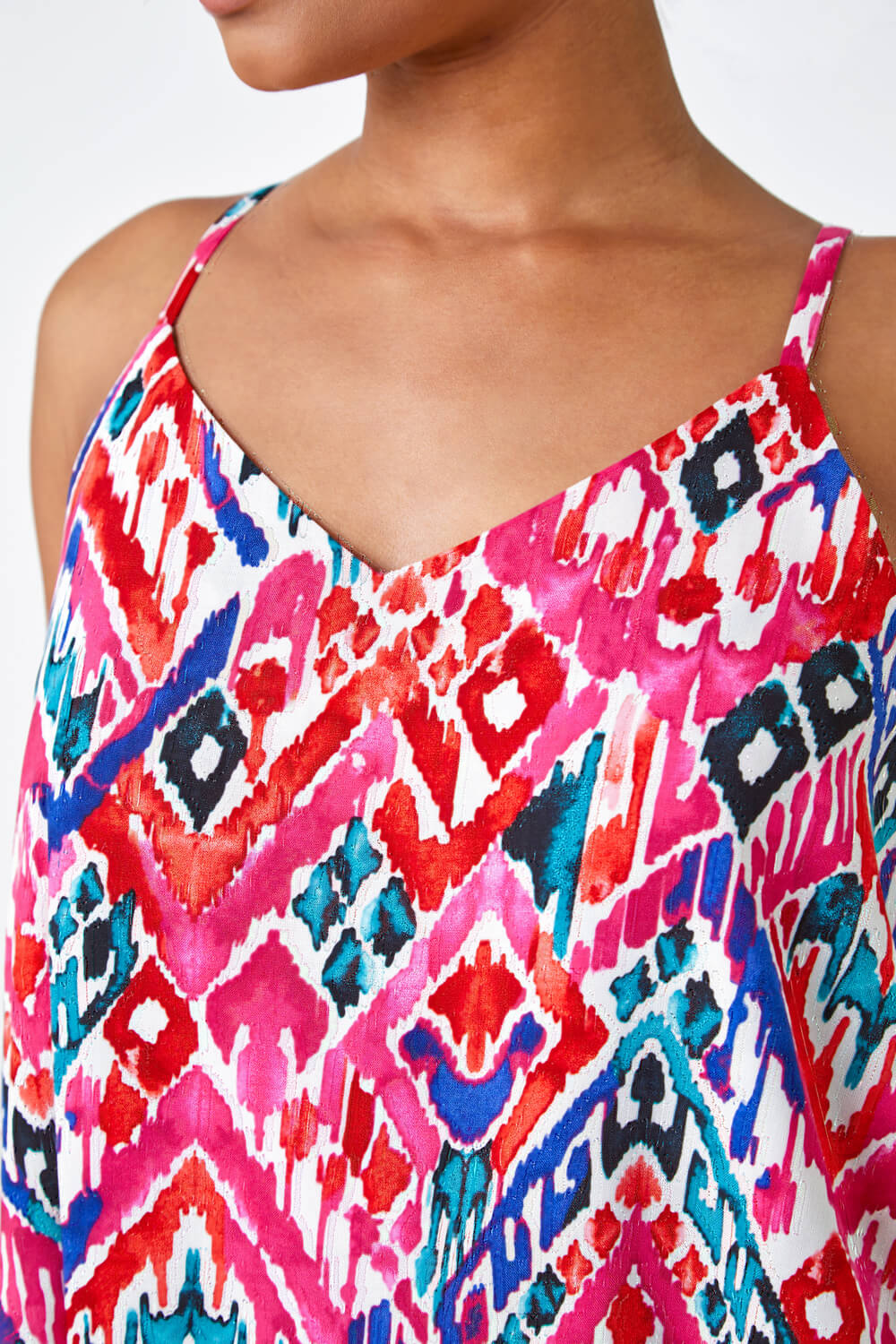 PINK Petite Aztec Print Vest Top, Image 5 of 5