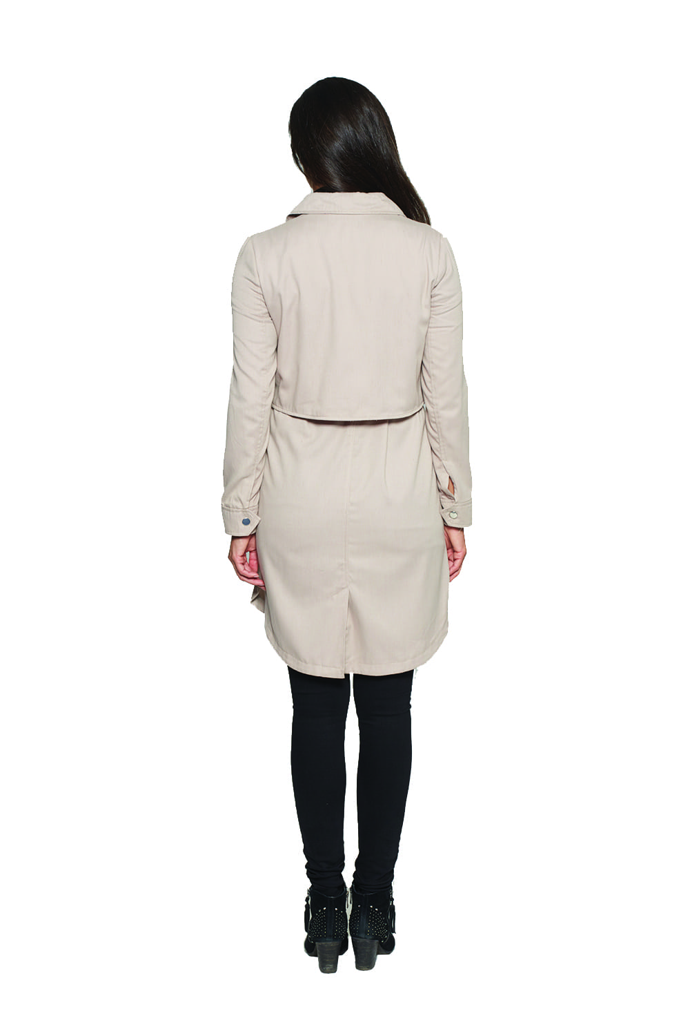David Barry Lightweight Belted Ladies Trench Coat in Stone Roman Originals UK David Barry Lightweight Belted Ladies Trench Coat in Stone Roman Originals UK