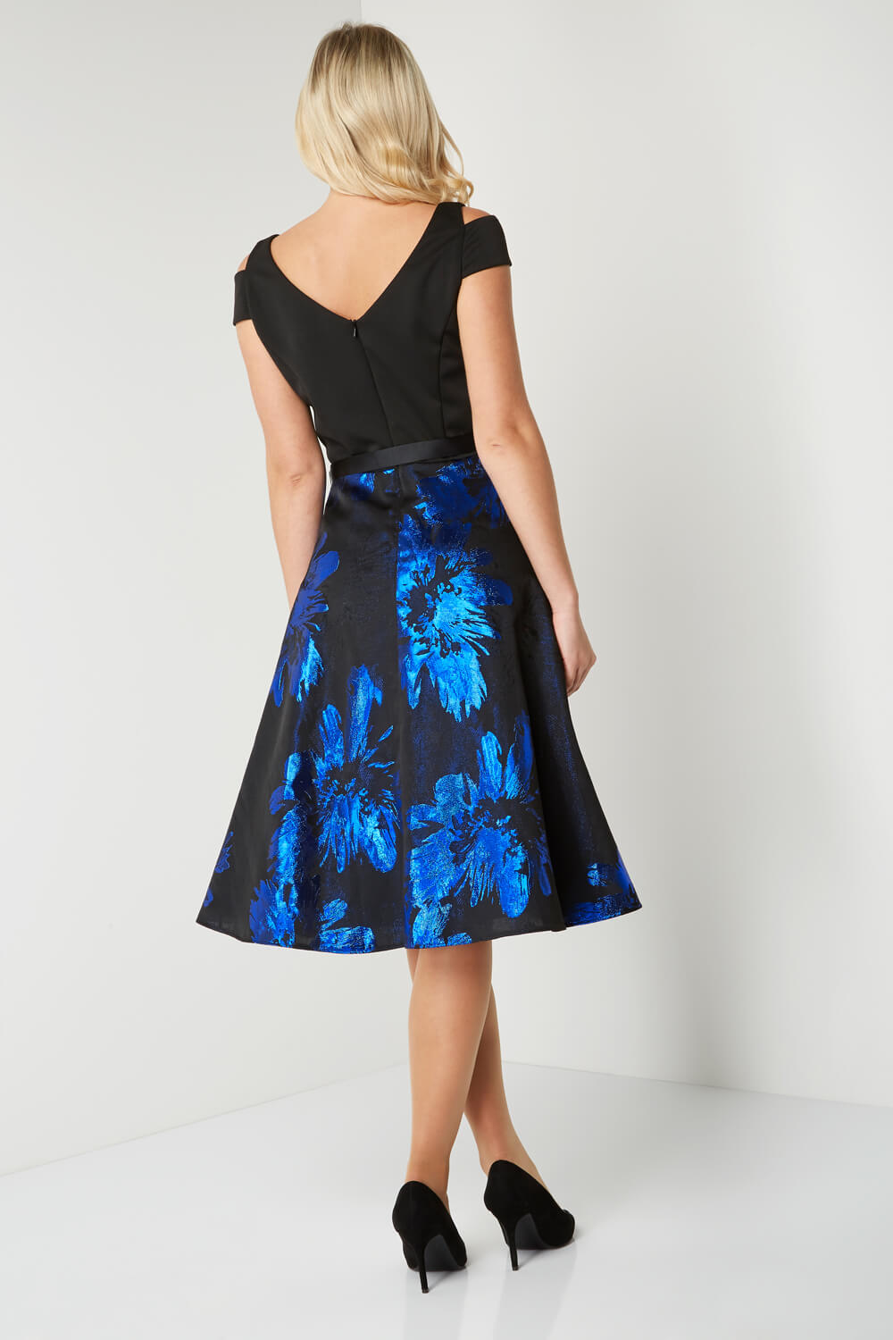 Royal blue 2025 jacquard skirt