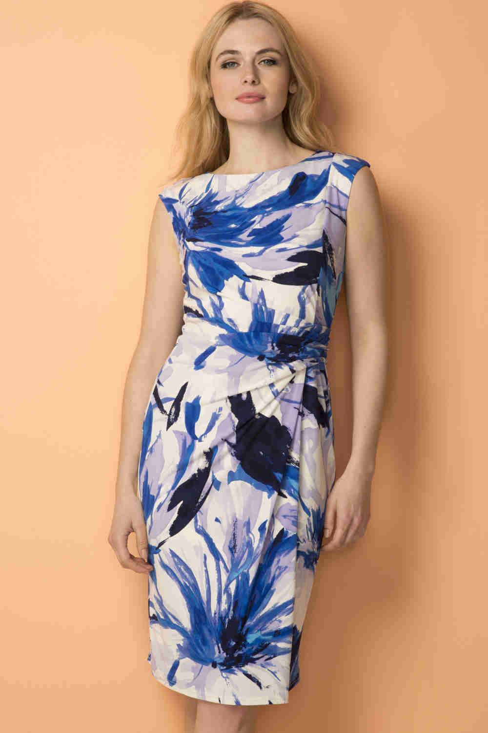 Abstract Underwater Floral Print Dress