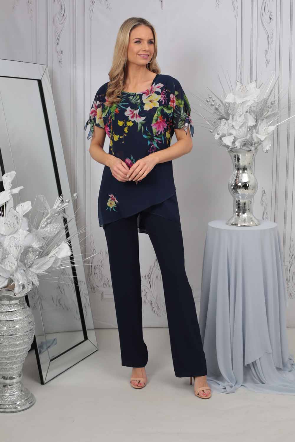 Longline Floral Lace Jacket  Mother of the bride trouser suits