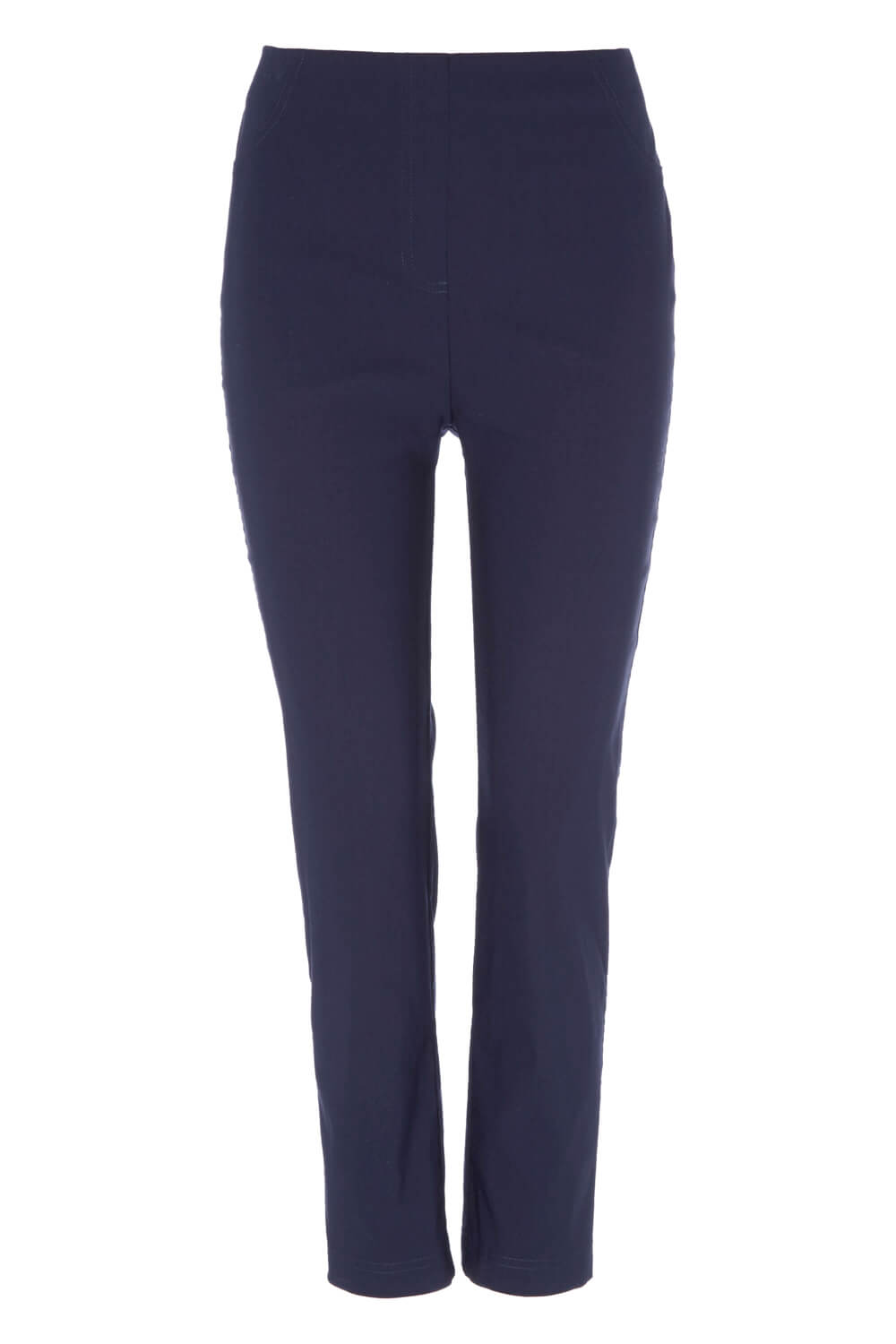 Navy  3/4 Length Stretch Trouser, Image 4 of 4