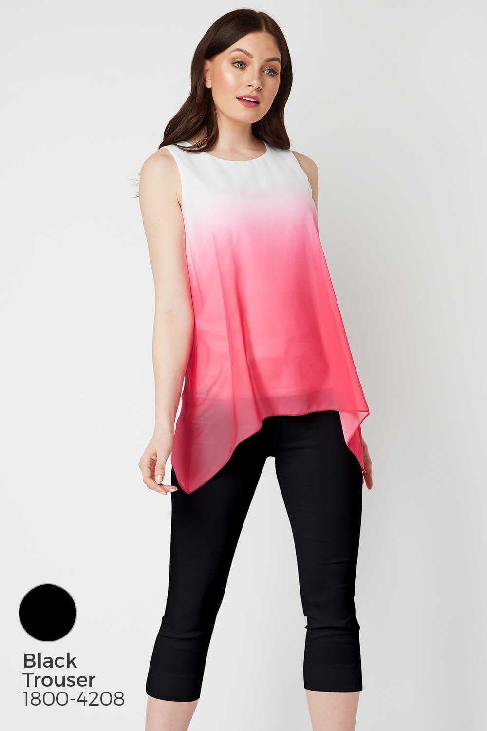 PINK Ombre Print Overlay Top, Image 5 of 8