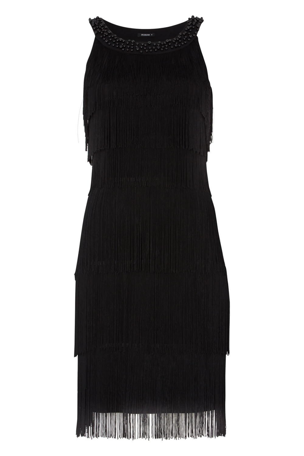 Black Embellished Fringe Flapper Dress , Image 5 of 5