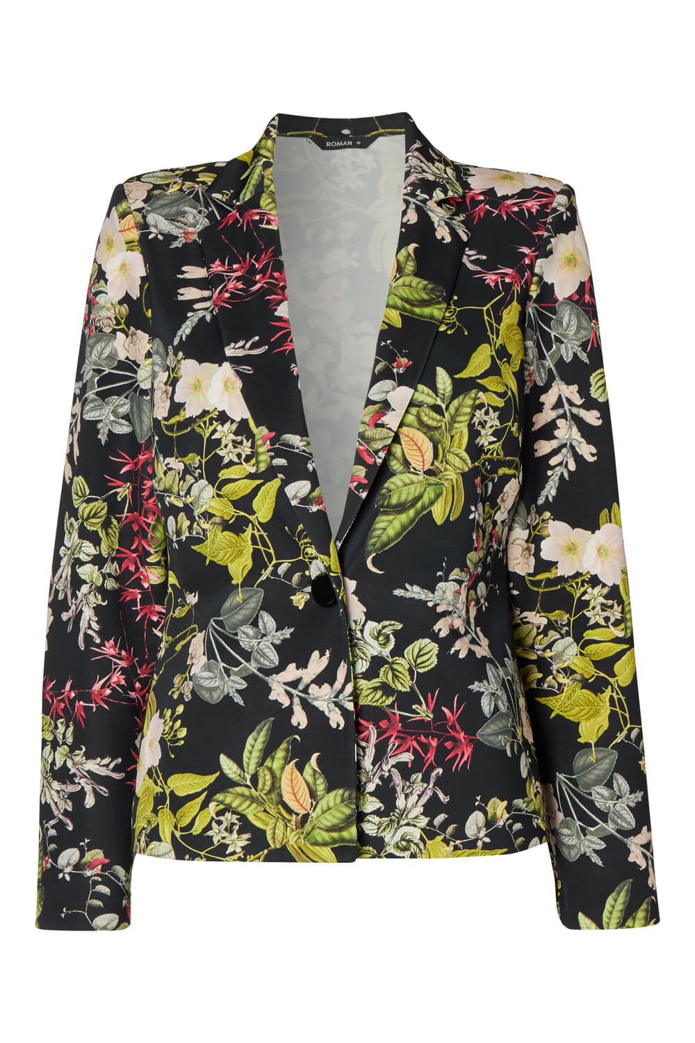 Multi  Floral Print Jersey Jacket, Image 4 of 4