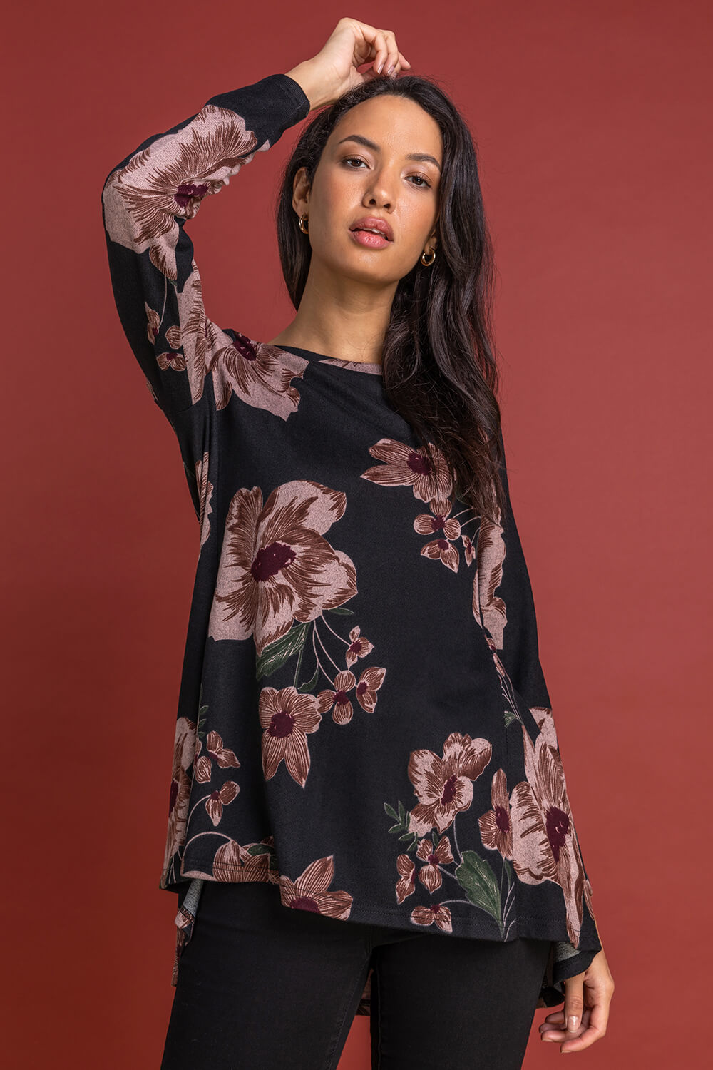 KICILVS Womens Tunic Tops to Wear with Leggings Floral Printed