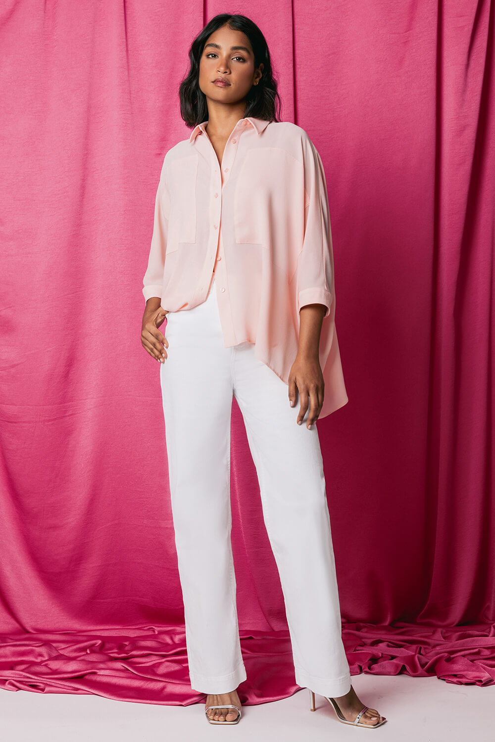 Light Pink Relaxed Smart Stretch Shirt, Image 2 of 6