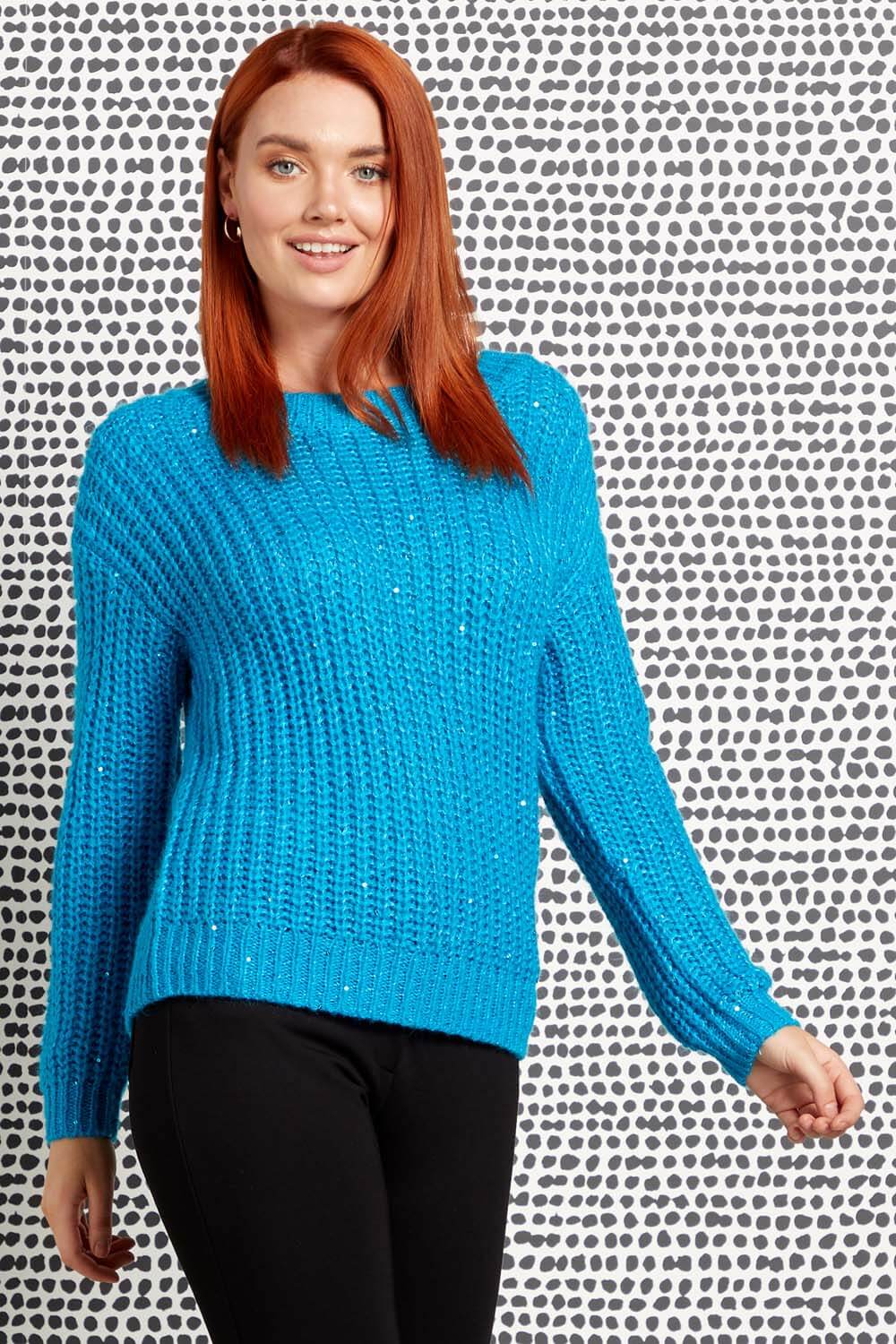 Chunky Knit Sequin Jumper 