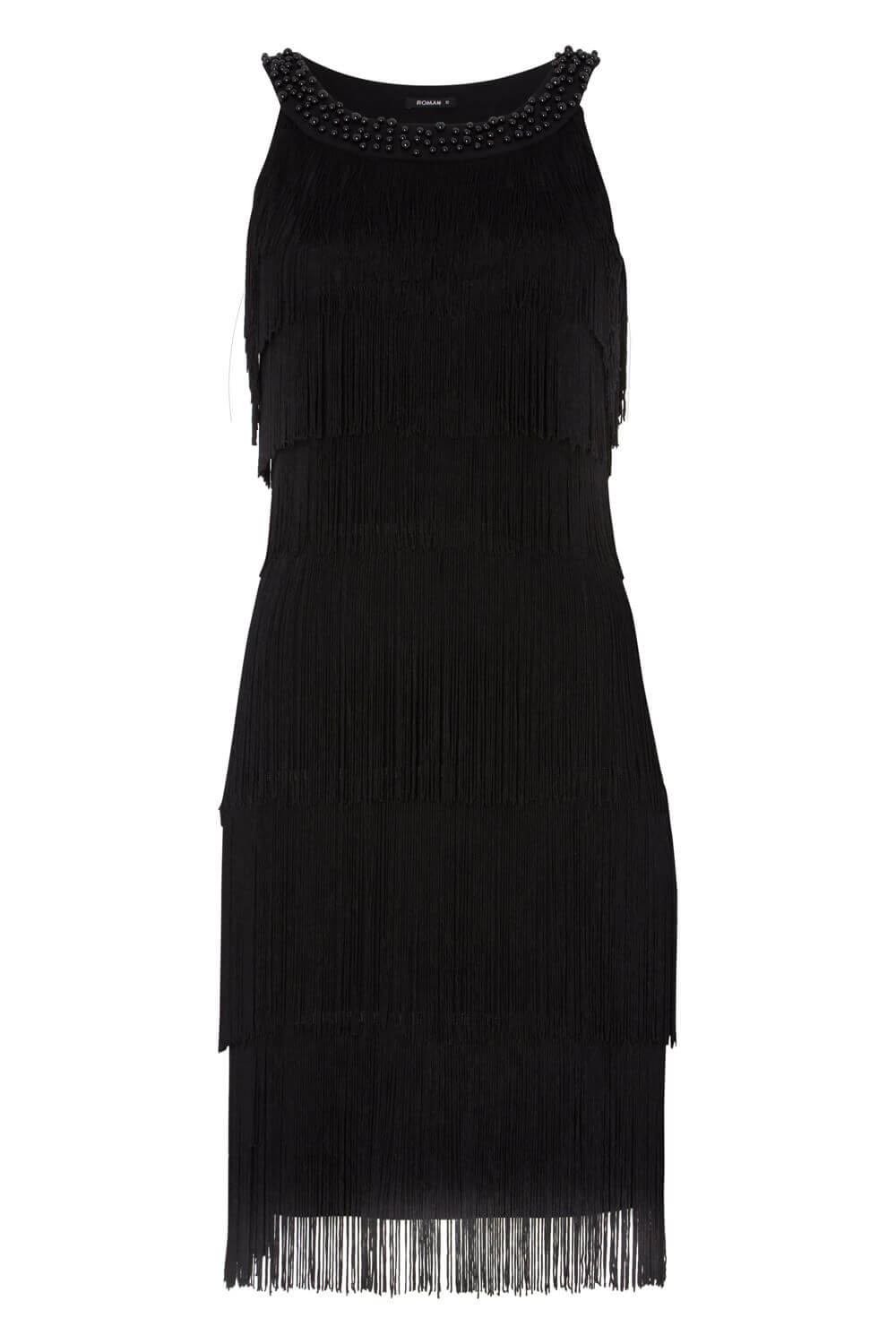 Black Tassel Embellished Flapper Dress, Image 5 of 5