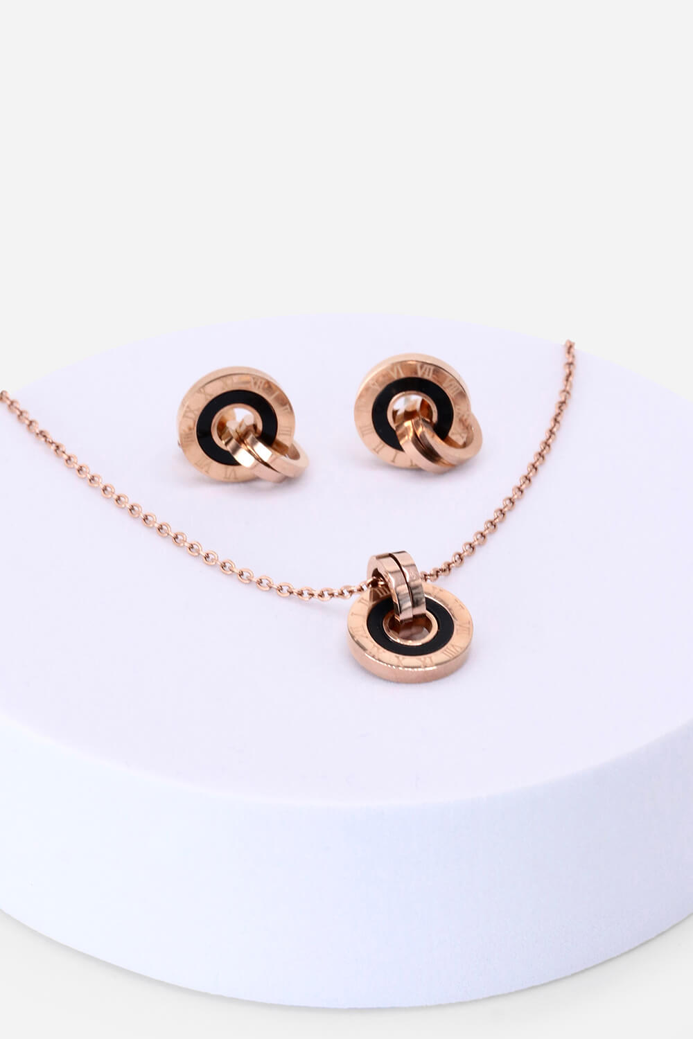 Chunky Hoop Necklace & Earring Set
