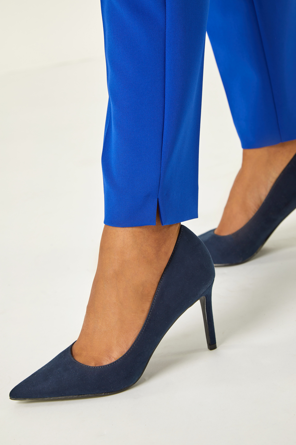 Royal Blue Petite Ankle Length Smart Trouser, Image 5 of 5