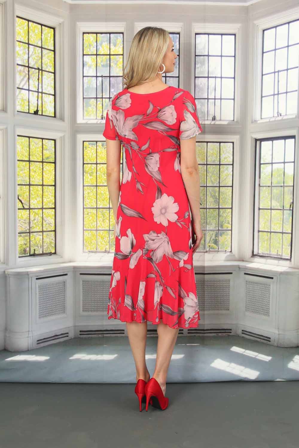 Scarlet Julianna Floral Print Chiffon Dress Roman Uk