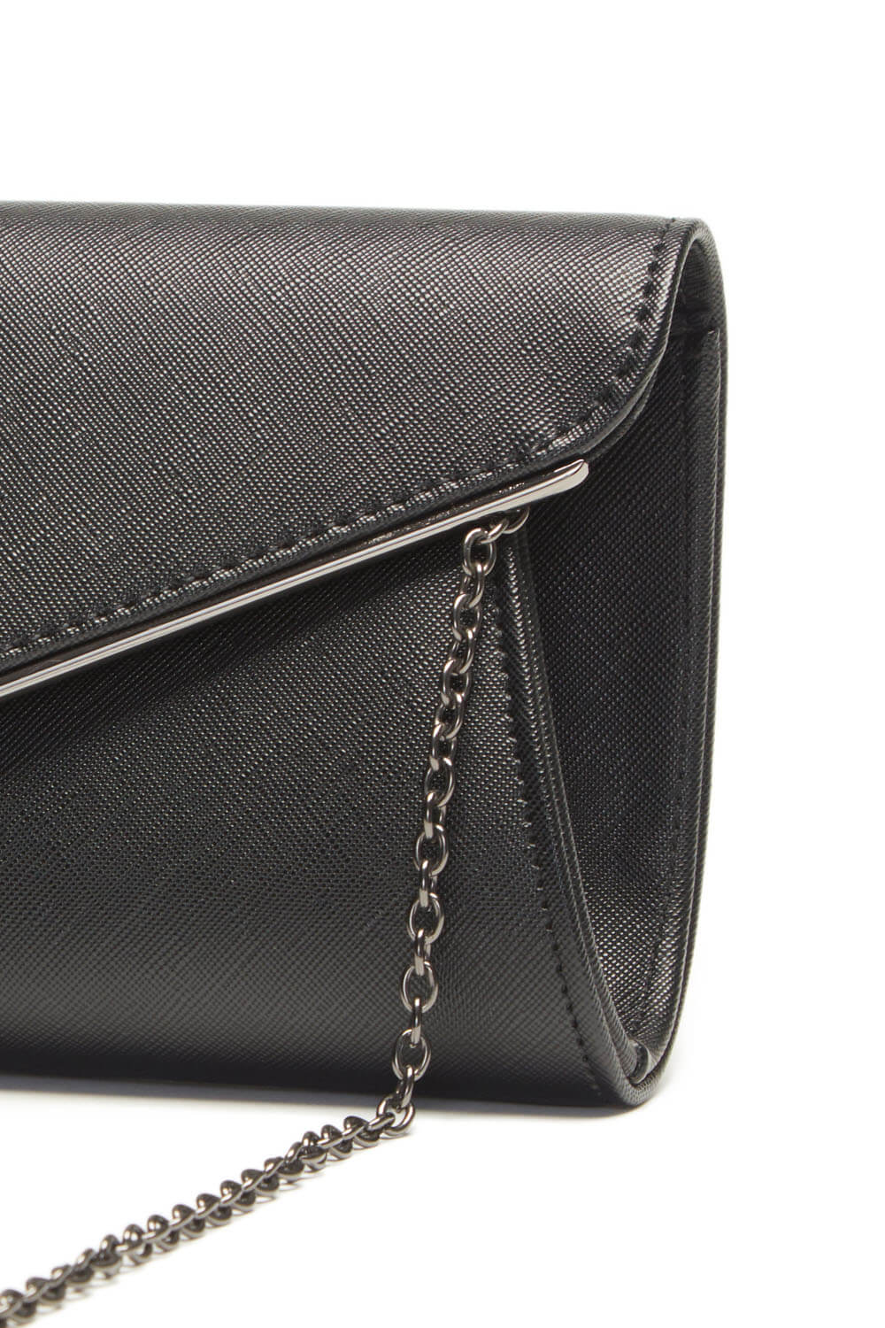 Black Envelope Clutch Bag, Image 4 of 6