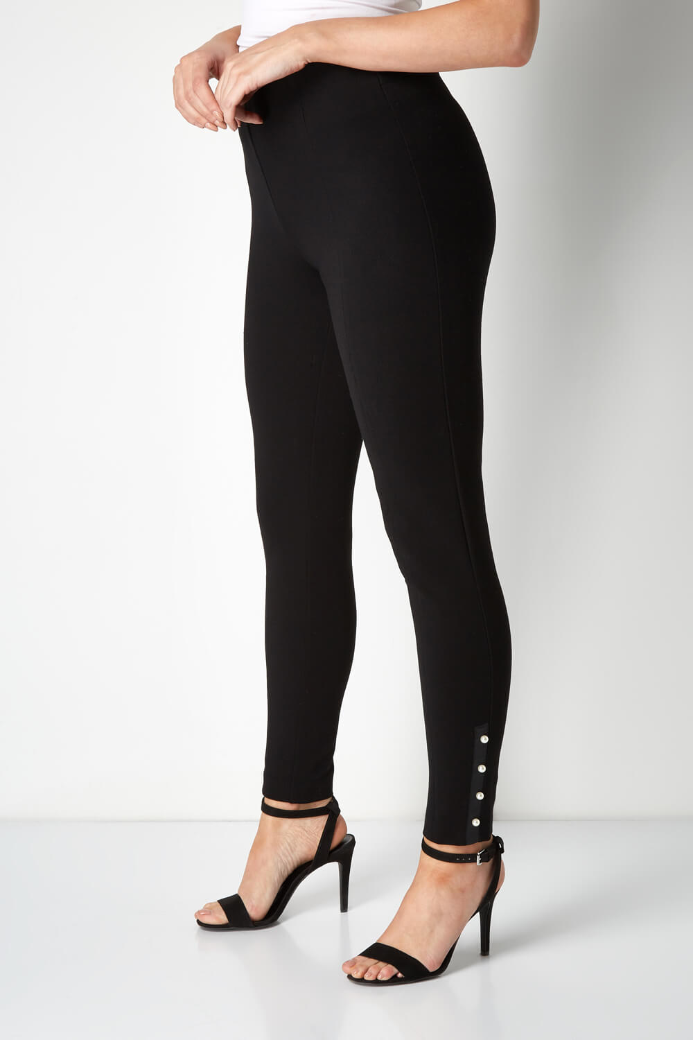 Pearl Detail Stretch Trousers