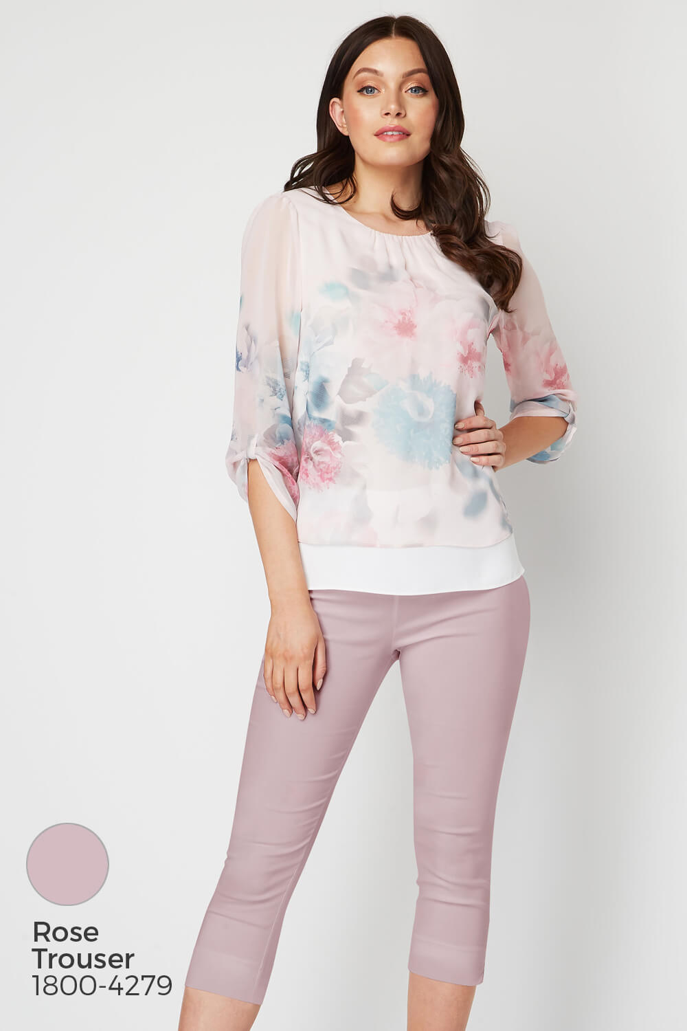Light Pink Floral Overlay Top, Image 8 of 8