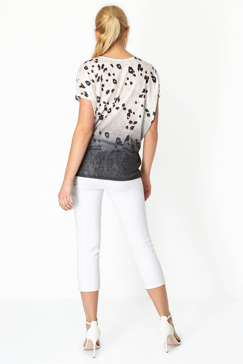 Natural  Ombre Animal Print Top, Image 3 of 8
