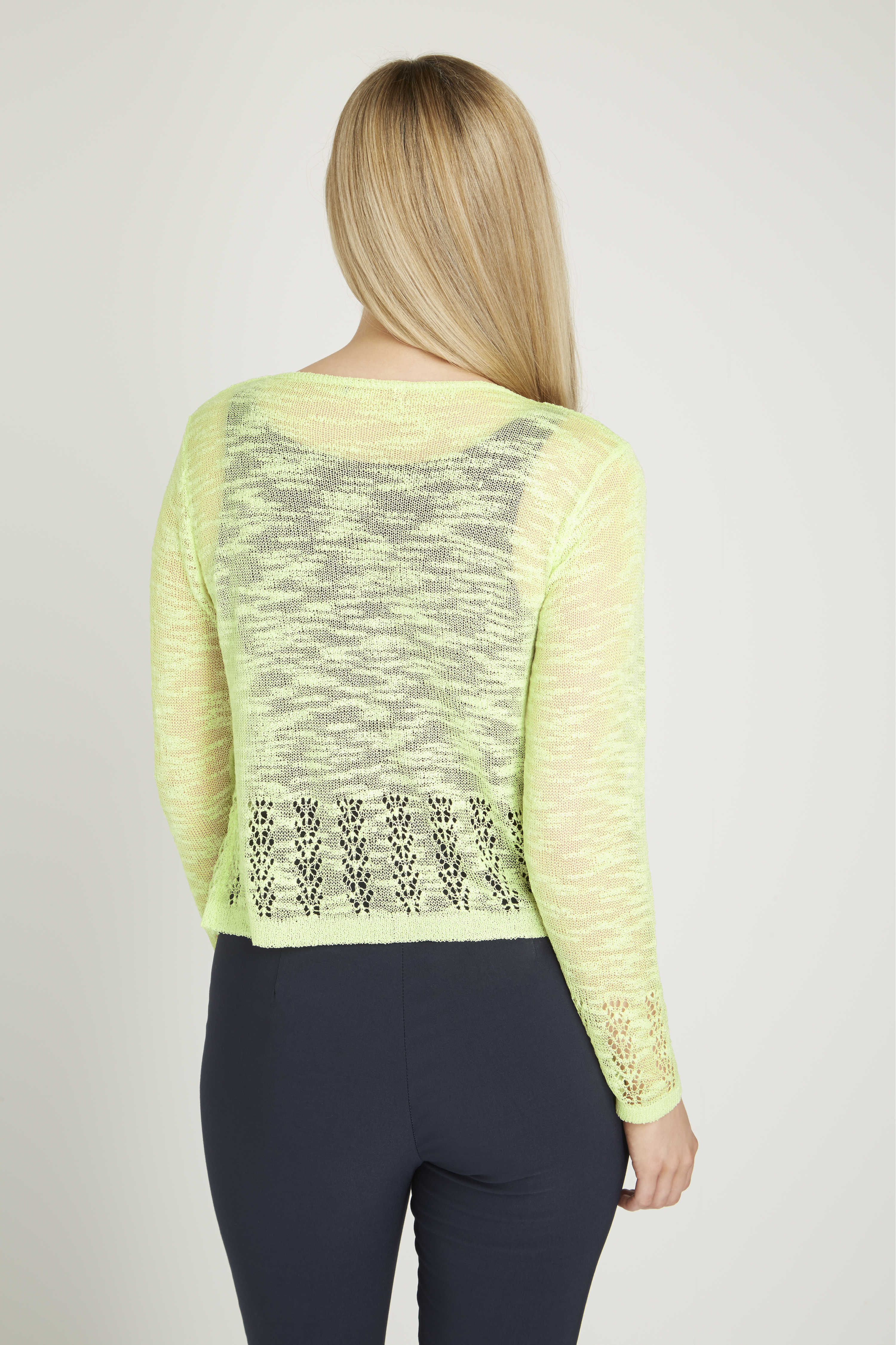 Lime Tie Front Shrug, Image 3 of 4